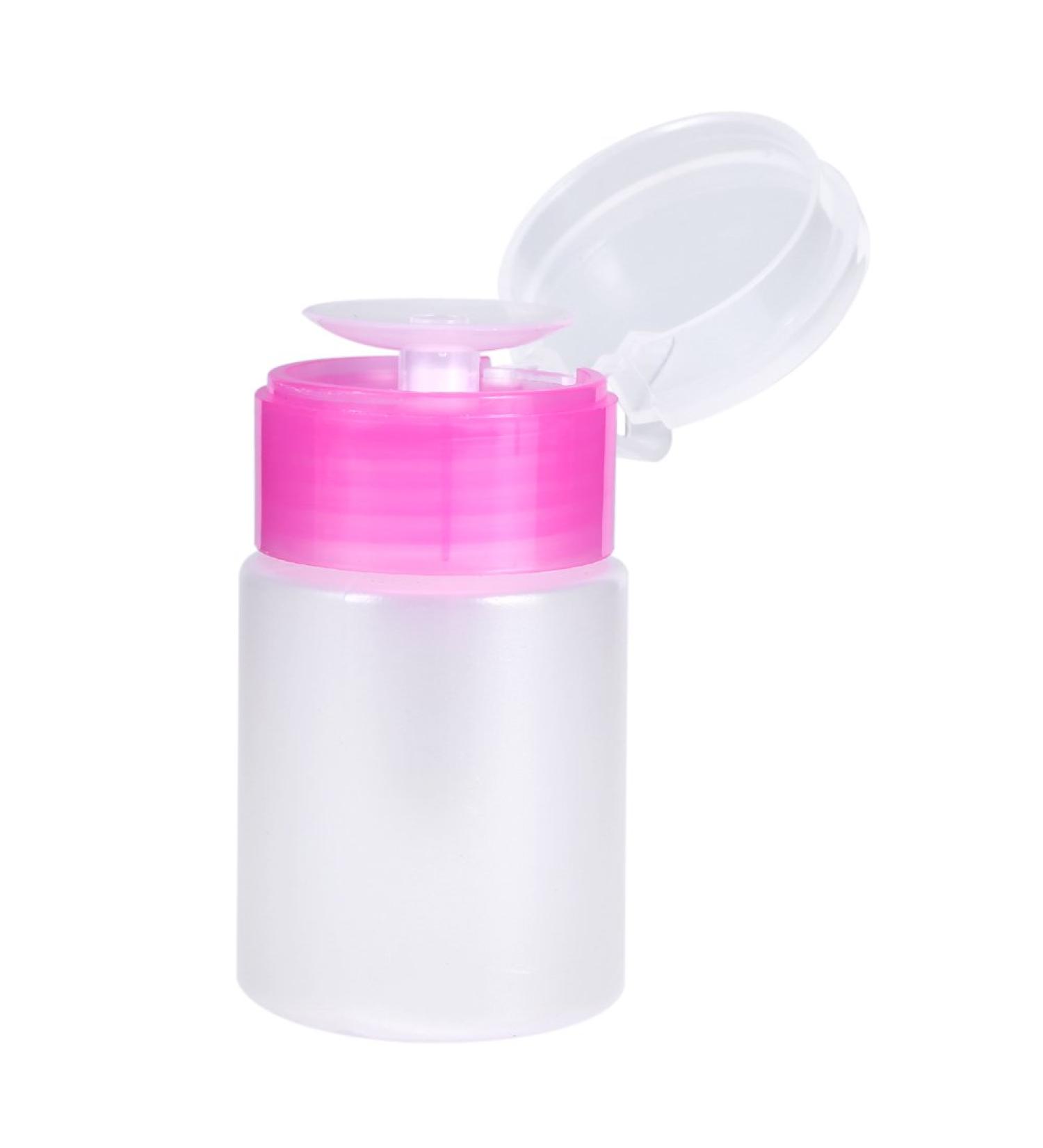 60 ML Pump Dispenser Bottle Nail Polish Remover Cleanser Dispenser Nail Art Tool 2 Colors Plastic Liquid Container with Flip Top Cap Empty Travel Containers for Cosmetic Lotion Face Toner(Pink) - Buy Online on GoSupps.com