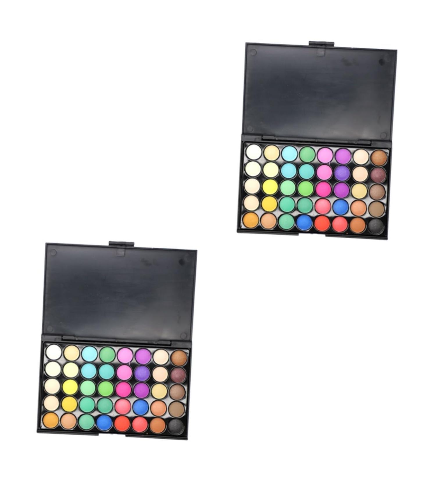 Beavorty 2pcs 40 Eyeshadow Girls Pallet Shadow Cosmetic Pearly Colors Ladies Multicolor Lustre for Smoky 1 count (Pack of 1) As Shownx2pcs - Buy Online on GoSupps.com