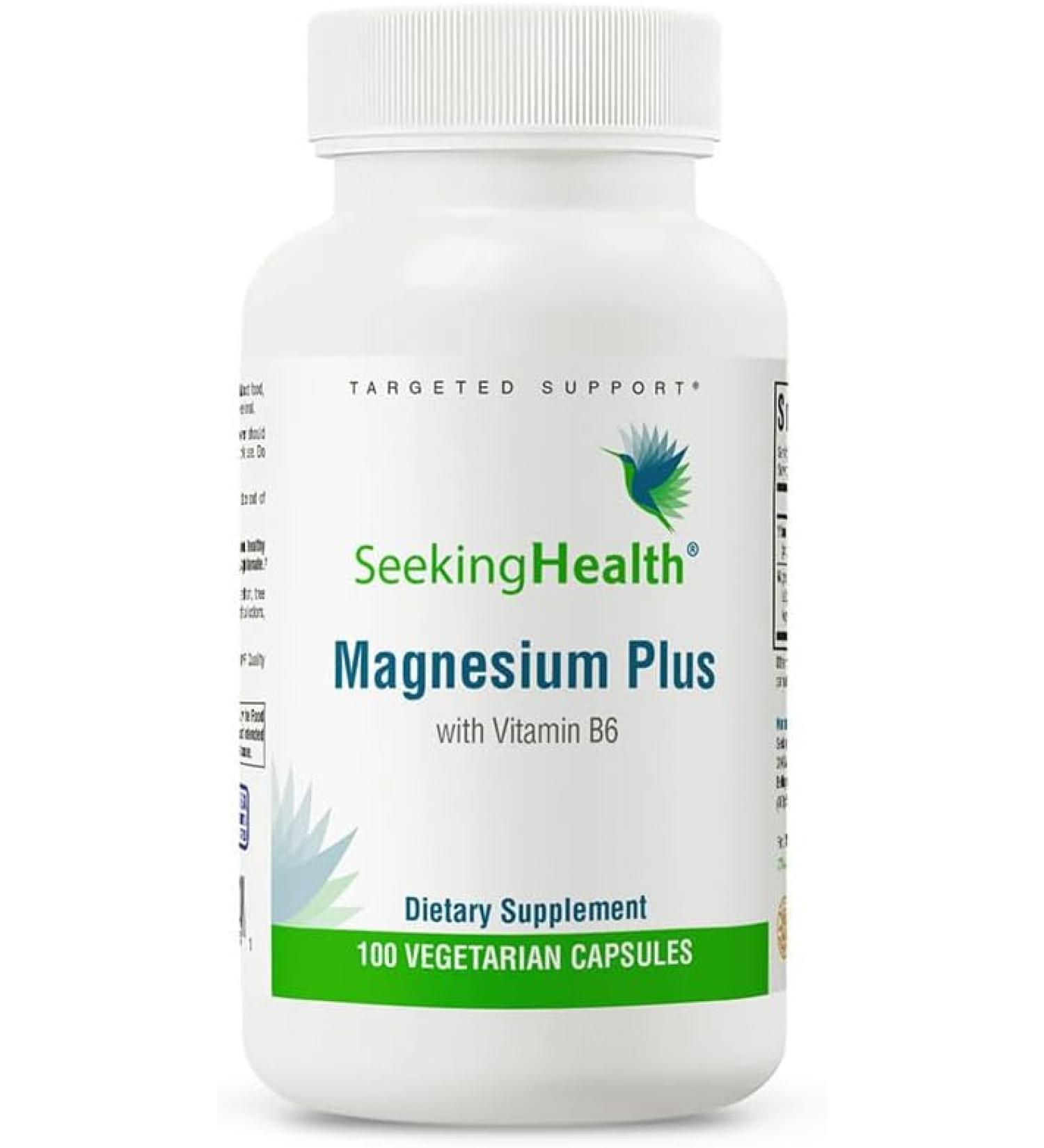 Seeking Health Magnesium Plus With Vitamin B6 - 100 Vegetarian Capsules - Buy Online on GoSupps.com