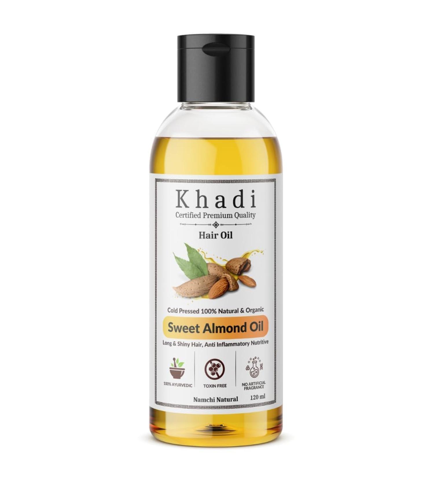 Natural Sweet Almond Oil for Hair Care 100% Pure Moisturizing Oil Nourishing and Strengthening Treatment Promotes Healthy-Looking Skin 120ml/4.05 fl oz - Buy Online on GoSupps.com