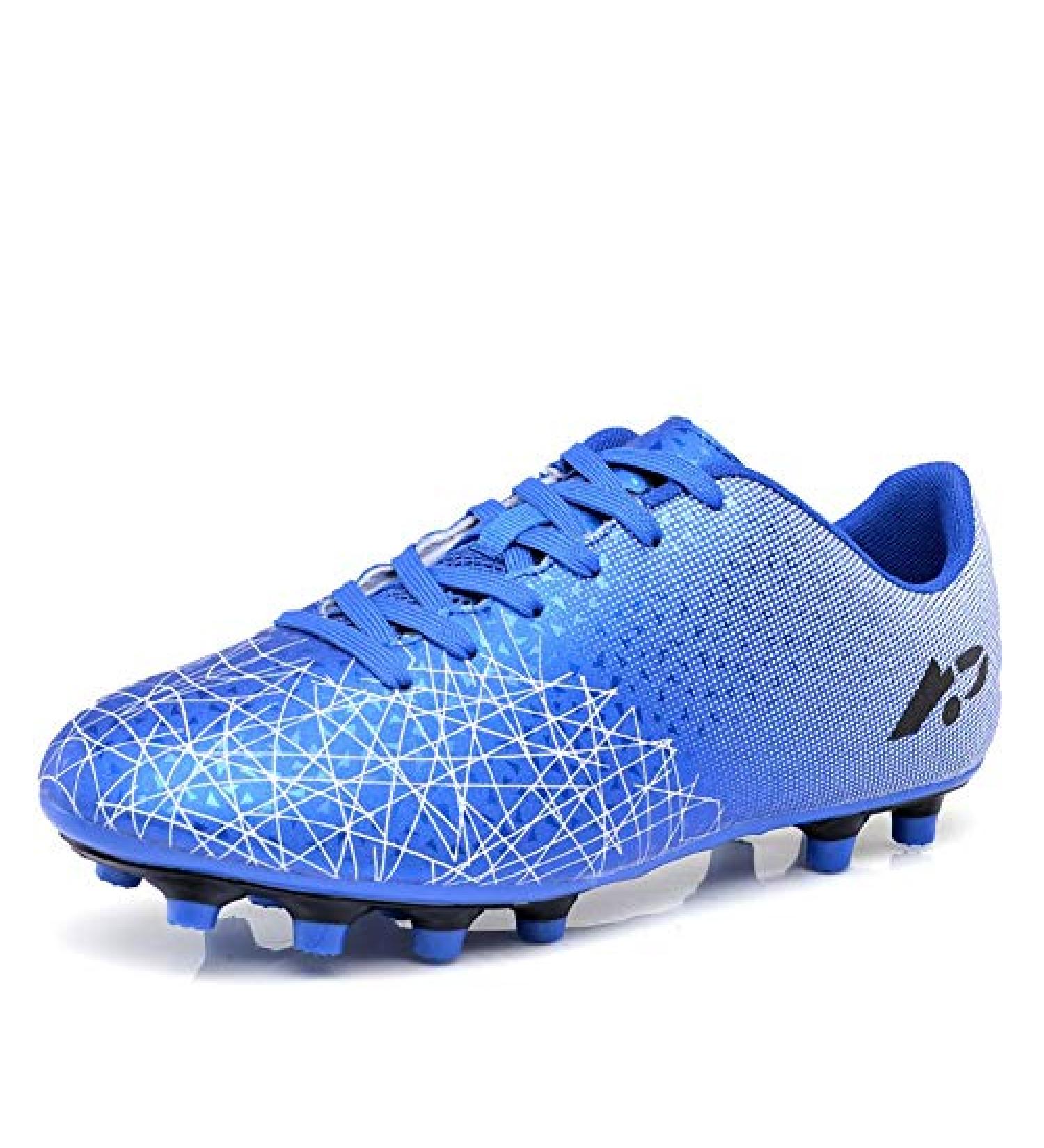 WELRUNG AG Sports Soccer Cleats Training Shoes - Non-Slip & Wear Resistant - Blue - Size 7 Women/6 Men - Buy Online on GoSupps.com