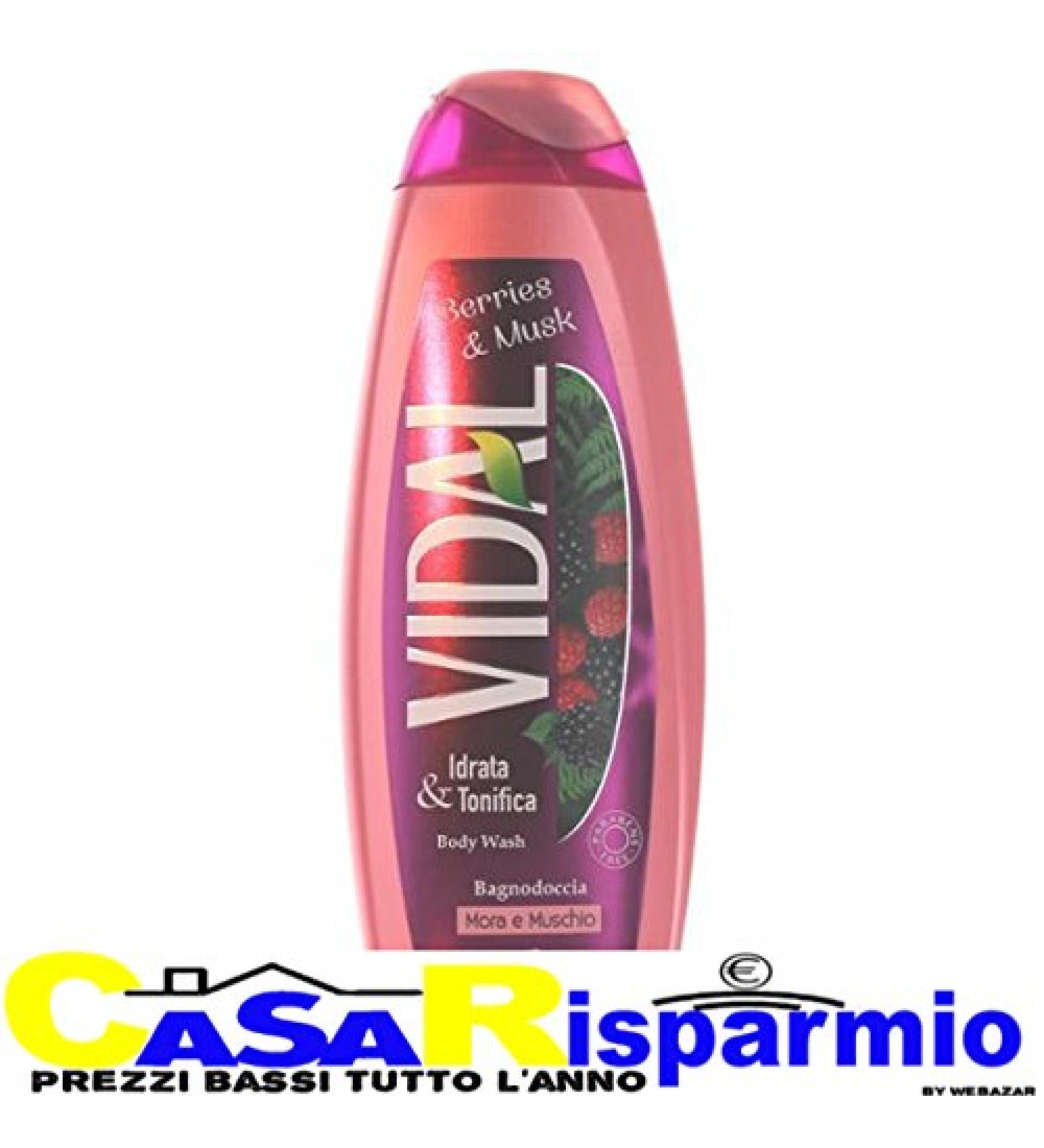 VIDALFORCE 6 x Vidal Berries & Musk Bath & Shower Foam 500ml