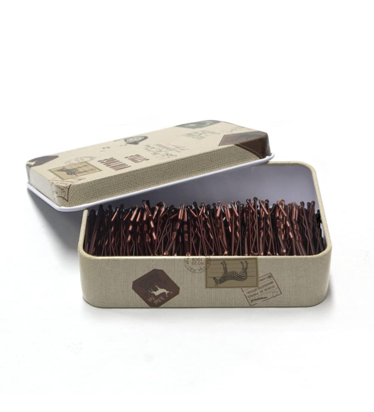 200 CT Mini Brown Bobby Pins with Cute Case - 1.38 Inch Bronze Small Hair Pins for Buns - Premium Hair Pins for All Hair Types - Kids, Girls, Women - Buy Online on GoSupps.com