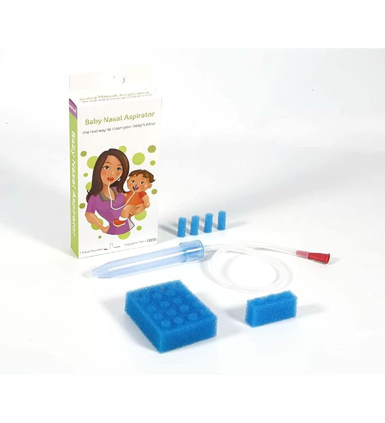Nasal Aspirator for Baby by Emenet | Booger Sucker with 24 Filters | Baby First Aid Kit Essential for Newborns | Baby Registry Must-Have - Buy Online on GoSupps.com