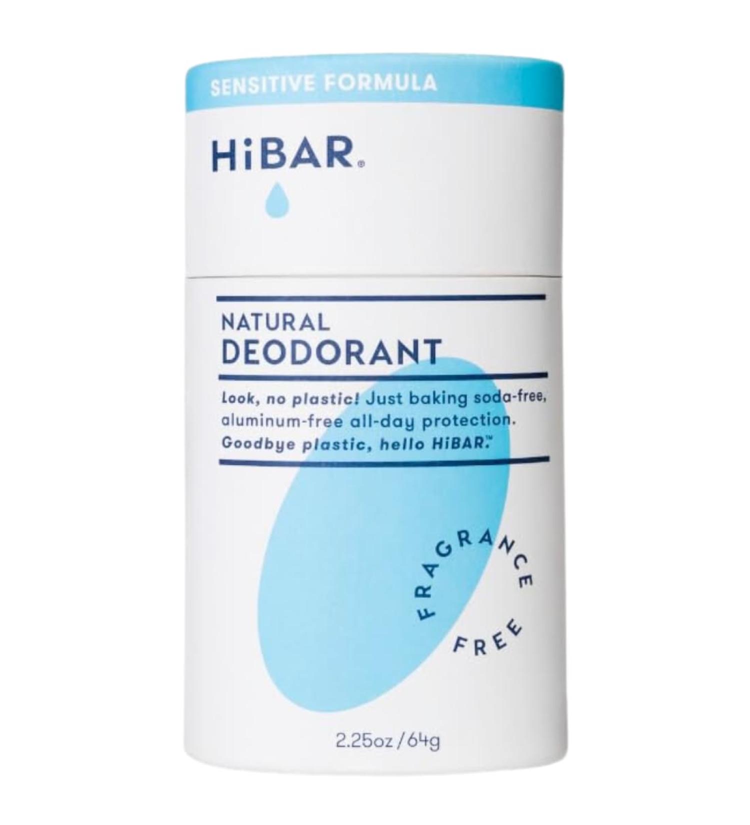 HiBAR Fragrance-Free Sensitive Deodorant - Natural Deodorant for Sensitive Skin - Aluminum-Free Baking Soda-Free Cruelty-Free Travel-Friendly Size with Easy Push-Up Applicator Unscented - Buy Online on GoSupps.com