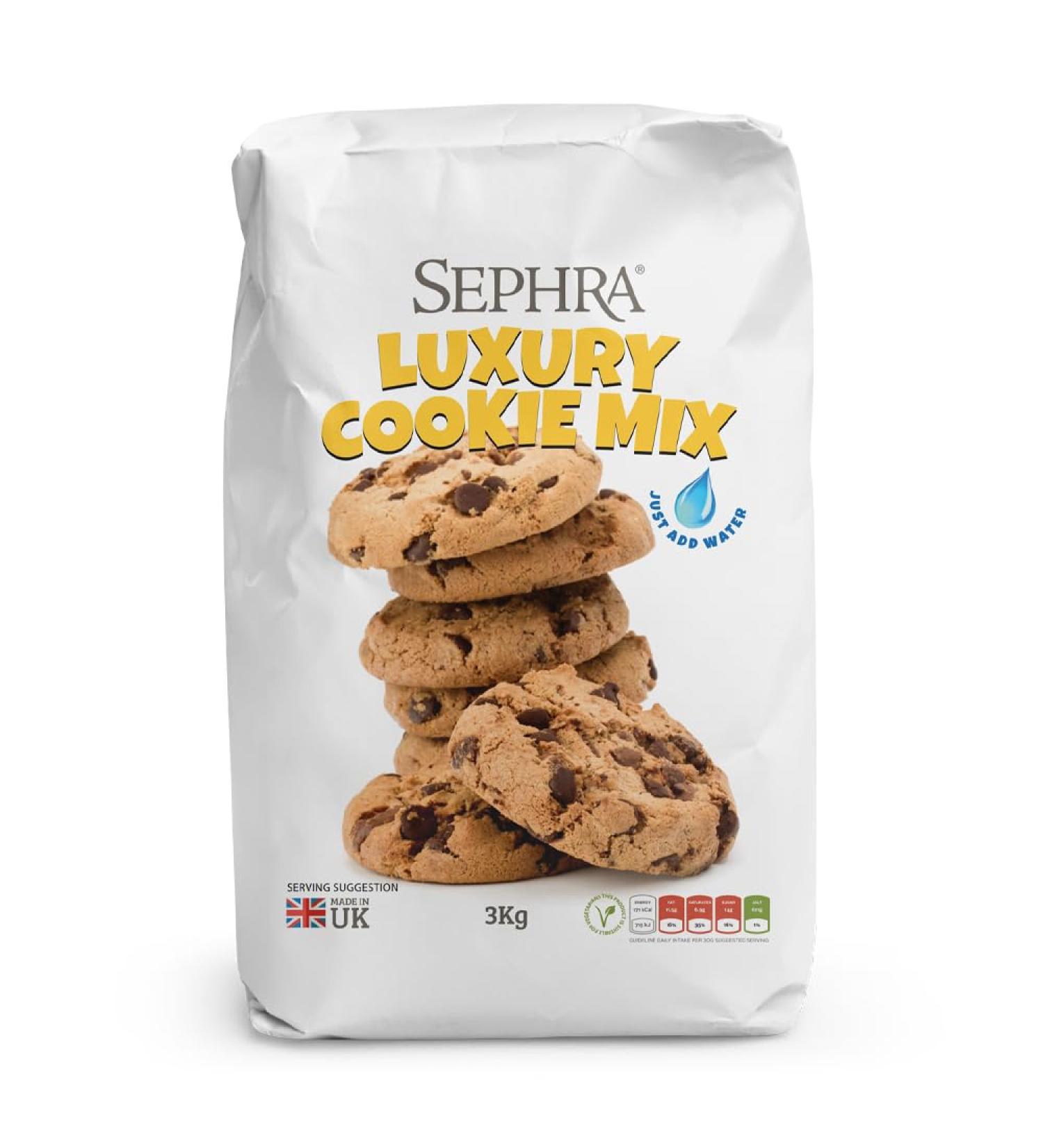 Sephra Cookie Dough Mix (3kg) - Just Add Water & Butter - Halal Certified 3kg (Pack of 1) - Buy Online on GoSupps.com