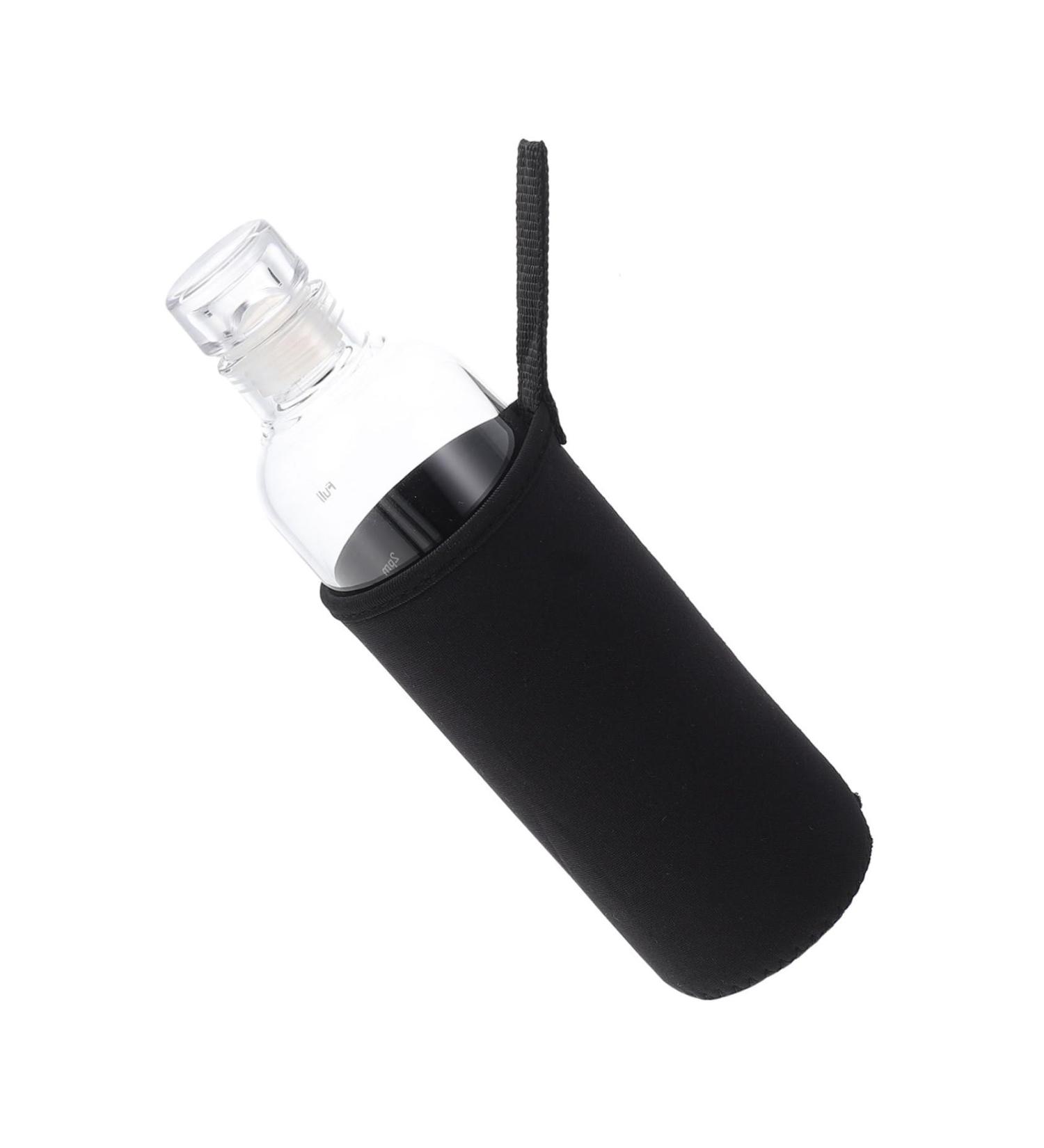 Alipis Clear Time Glass Scale Holder Water Juice Bottle with Cup Transparent Portable Drinking Practical 23.5X6.5X6.5CM Transparent - Buy Online on GoSupps.com
