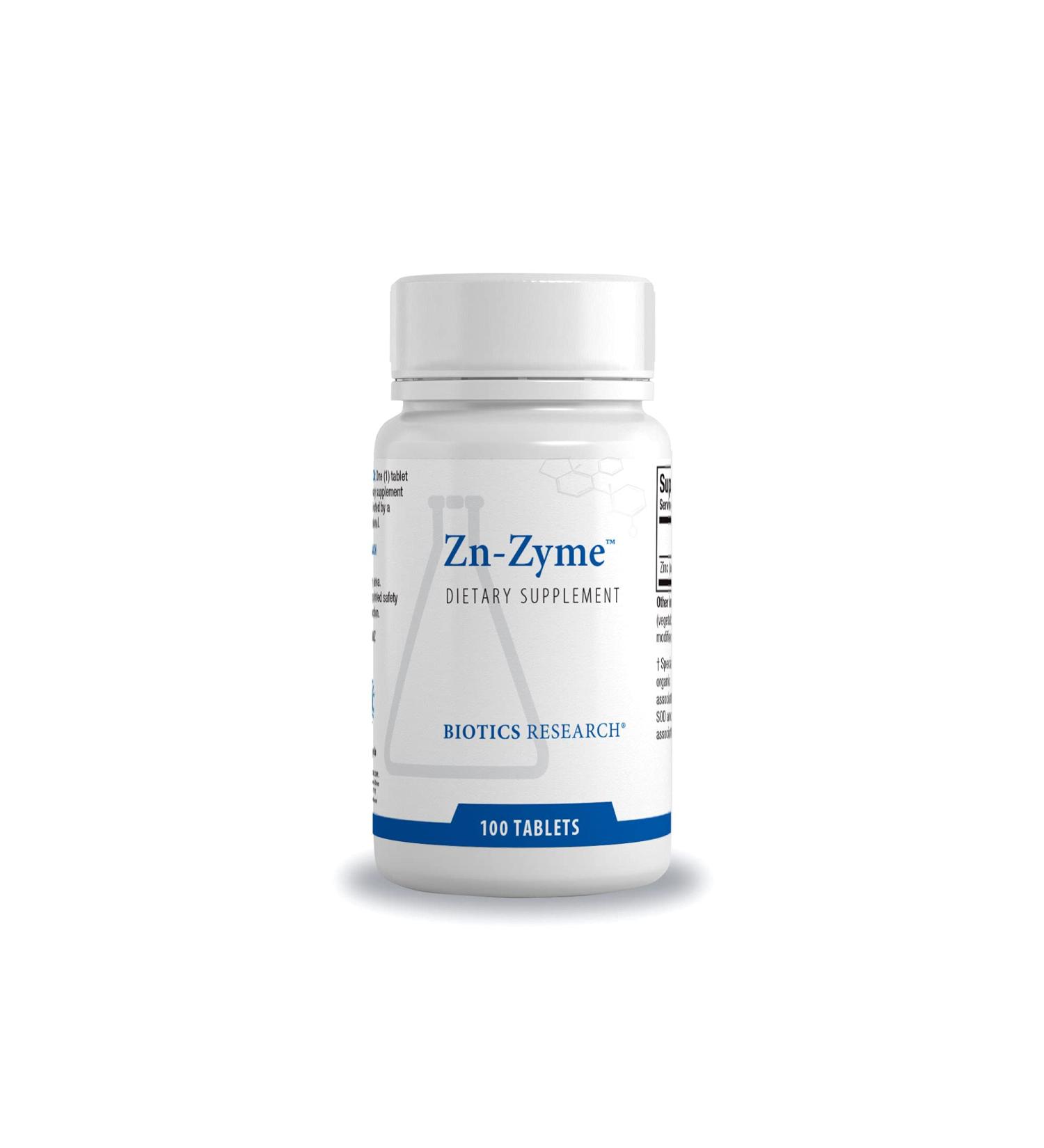 Biotics Research Zn-Zyme 15 mg zinc Supports Immune System Optimal Cellular Function Digestive Tissue Health Support 100 Tab - Buy Online on GoSupps.com