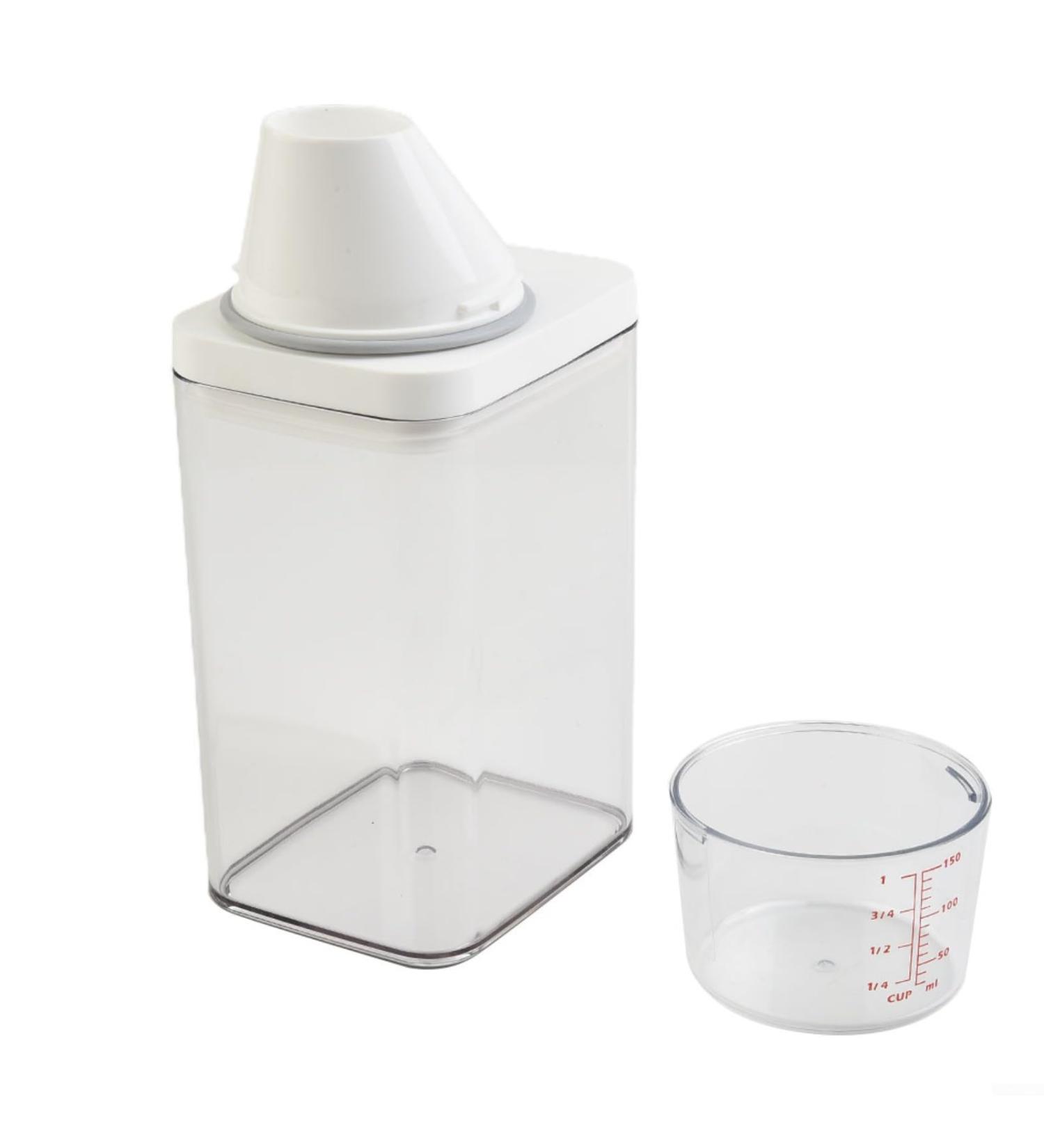 Washing Powder Storage Box 1100 ml Washing Powder Dispenser with Detergent Dosing Aid Empty Bottles Container Soap Detergent Storage Box for Fabric Softener 1100ml - Buy Online on GoSupps.com
