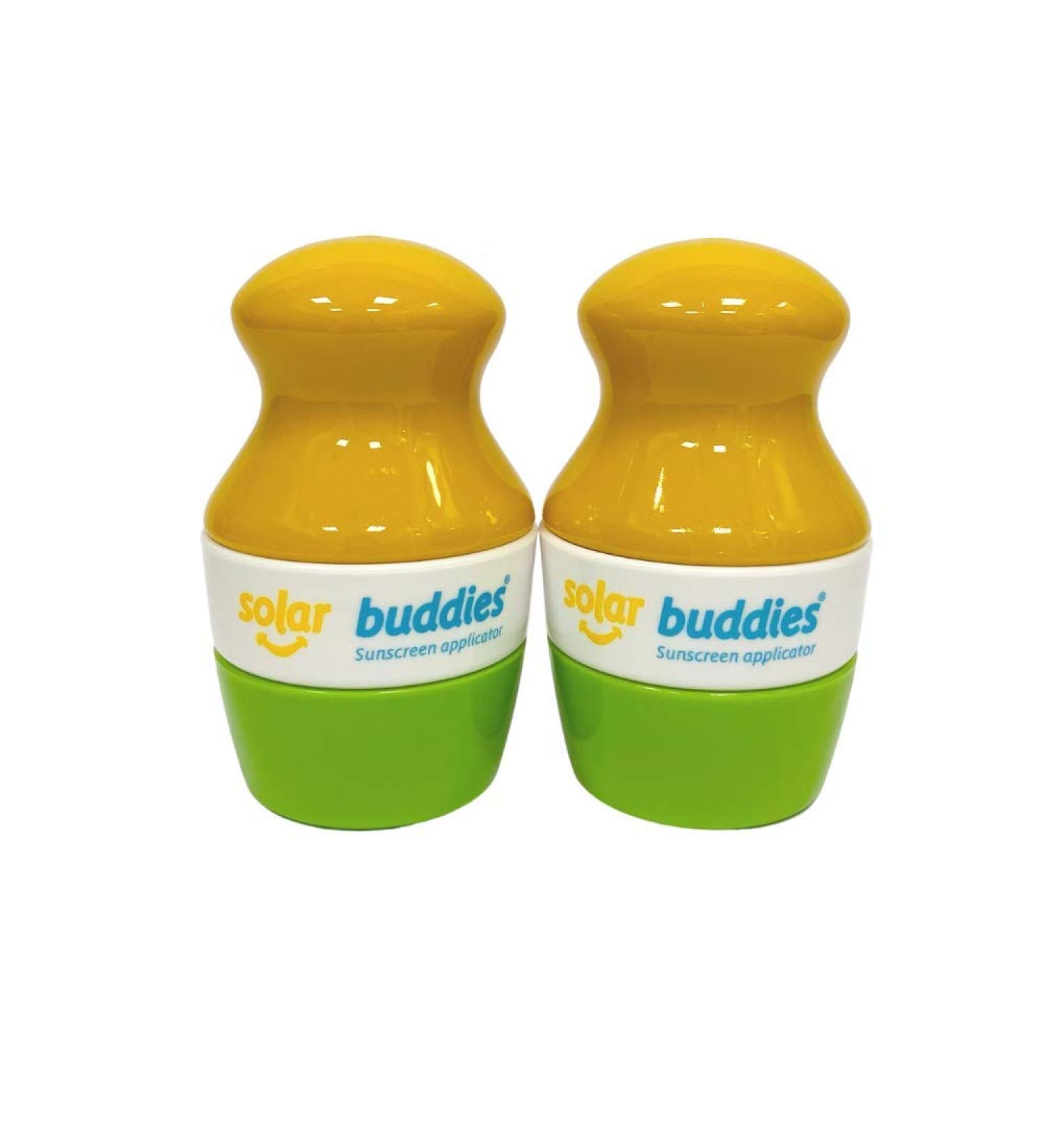 Duo Pack Solar Buddies Refillable Roll-On Sponge Applicator | Travel Size 100ml for Sunscreen & Lotions - Perfect for Kids Adults & Families - Buy Online on GoSupps.com