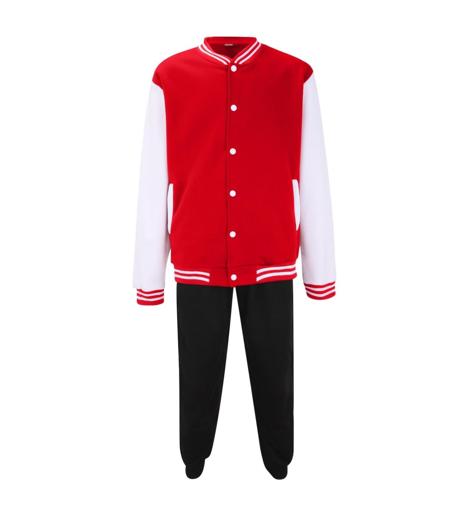 Hanxiulin Men's Training Suit - Casual Long Sleeve Jogging Jacket & Pants Set | Red XL Sportswear for Fitness - Buy Online on GoSupps.com