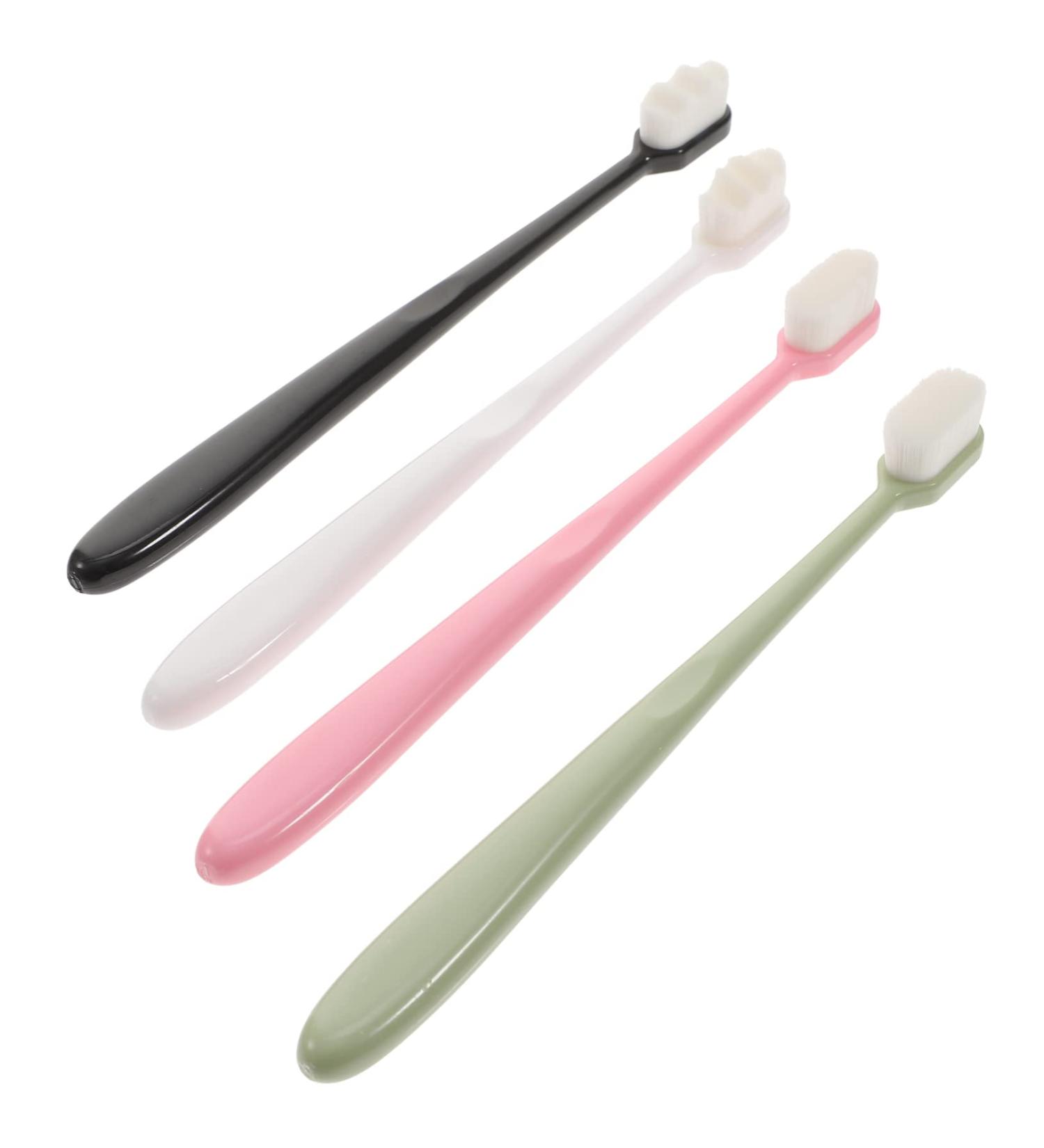 PopetPop Extra Soft Toothbrush Set - 4 Soft Bristle Toothbrushes for Adults & Kids - Gentle Cleaning with Natural Bristles - Buy Online on GoSupps.com