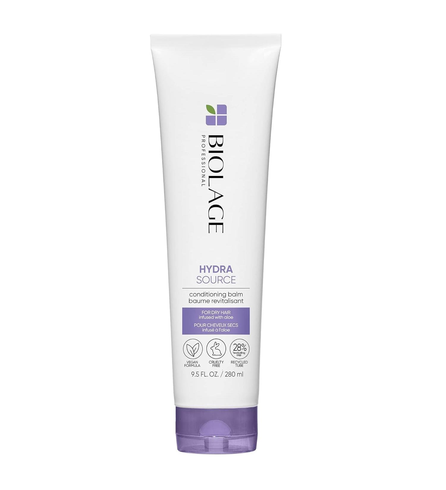 Biolage Hydra Source Conditioning Balm | Deep Conditioner | Hydrates Nourishes & Repairs Dry Damaged Hair | Moisturizing | Vegan & Sulfate-Free | For Medium To Coarse Hair - Buy Online on GoSupps.com