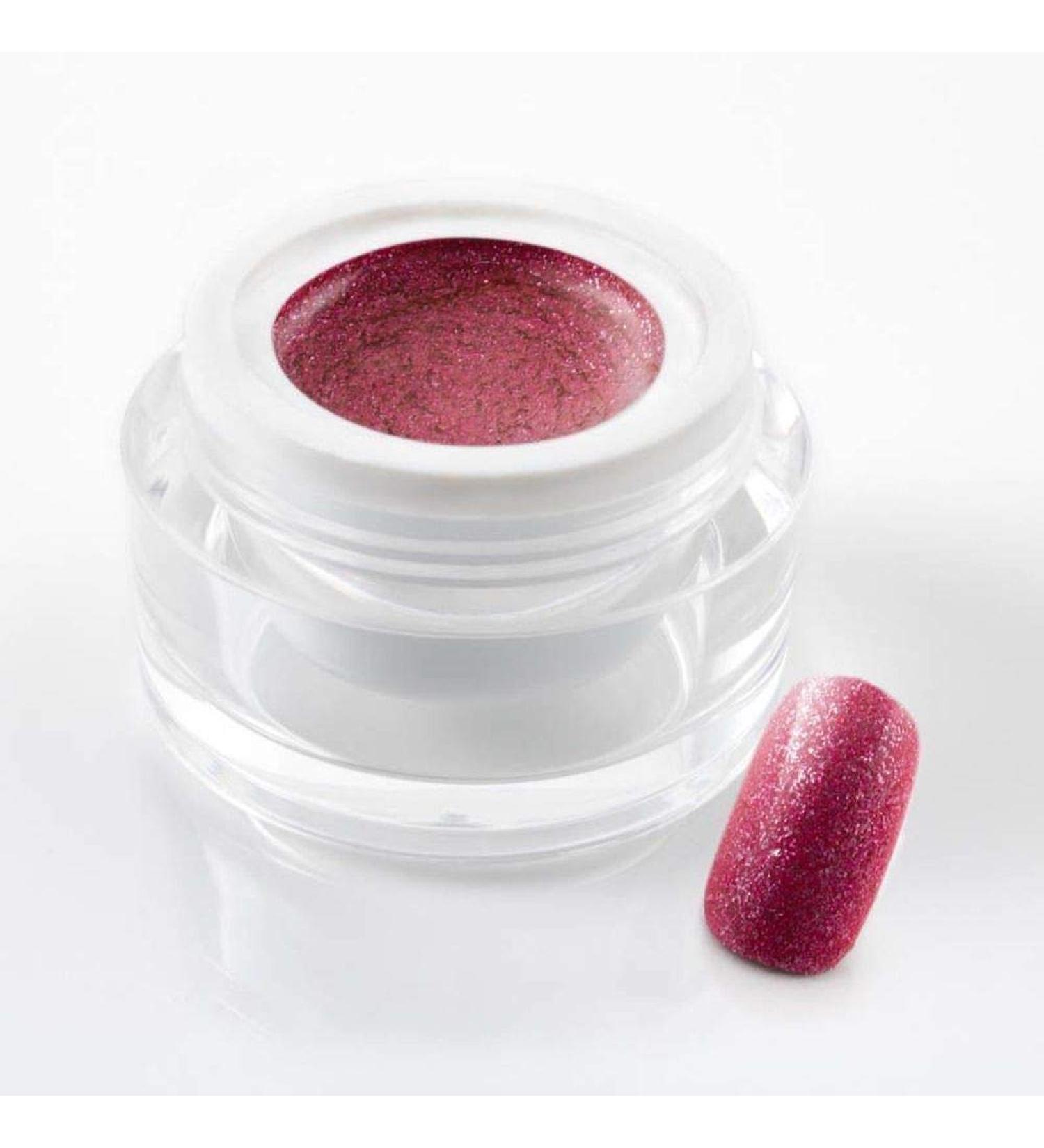 5 ml exclusive UV color gel/color gel/glitter gel - in Glam Glitter Neon Cyclam - with real silver