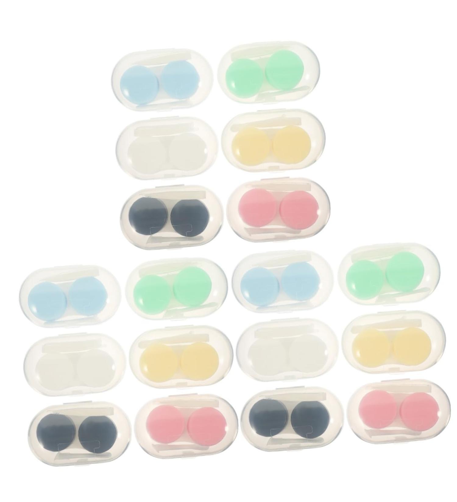 Solustrie 18-Sentence Contact Lens Container with Tweezers - Compact Oval Lens Case & Travel Storage Box with Mirror - Buy Online on GoSupps.com