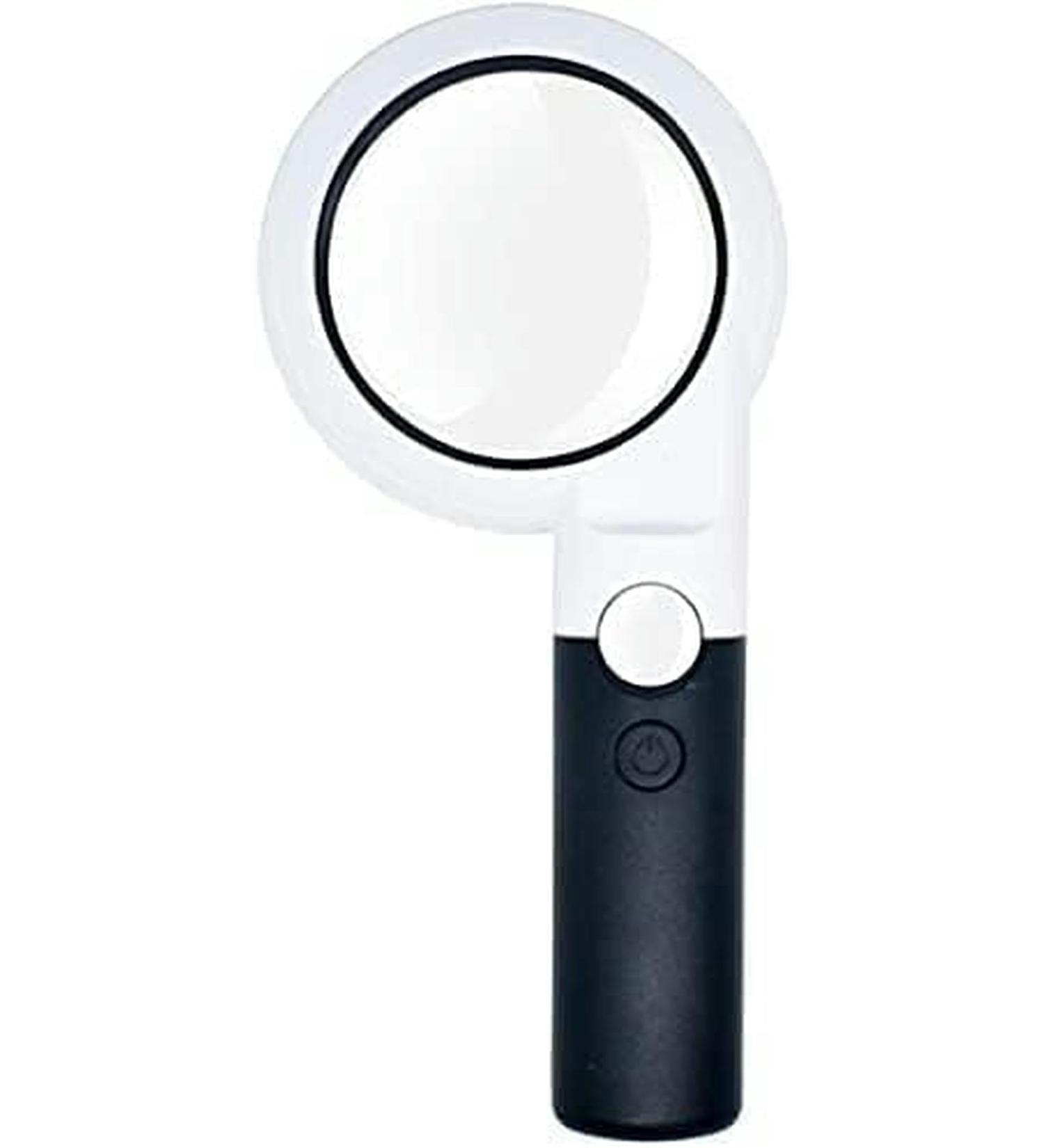 Portable Magnifier Handheld 11 LED Lights 5 Times 20 Times Double high-Level Magnifier Newspaper Full of Stars - Buy Online on GoSupps.com