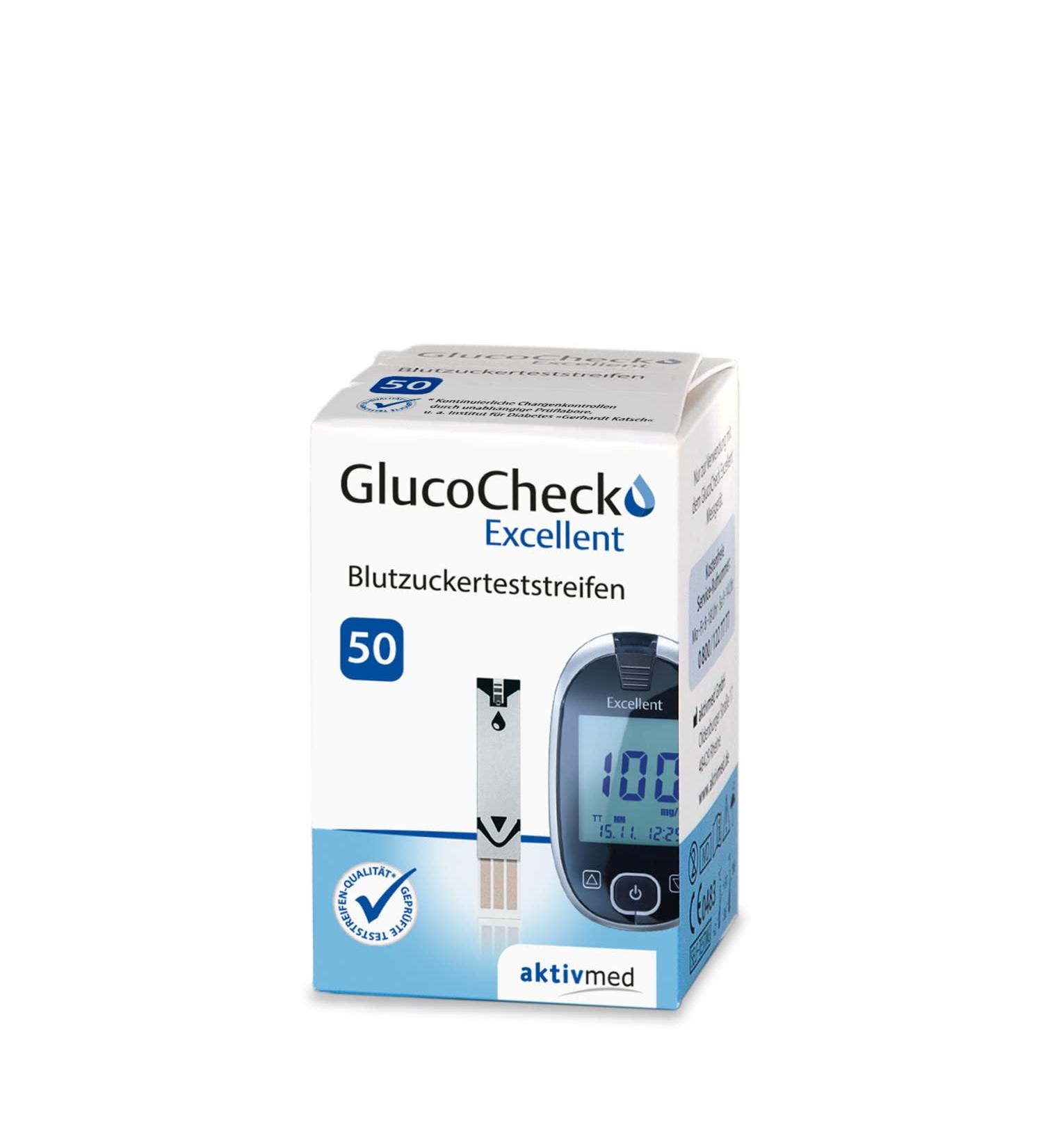 GlucoCheck Blood Glucose Test Strips - 50 Pieces for Accurate Blood Sugar Monitoring | International Shipping Available - Buy Online on GoSupps.com