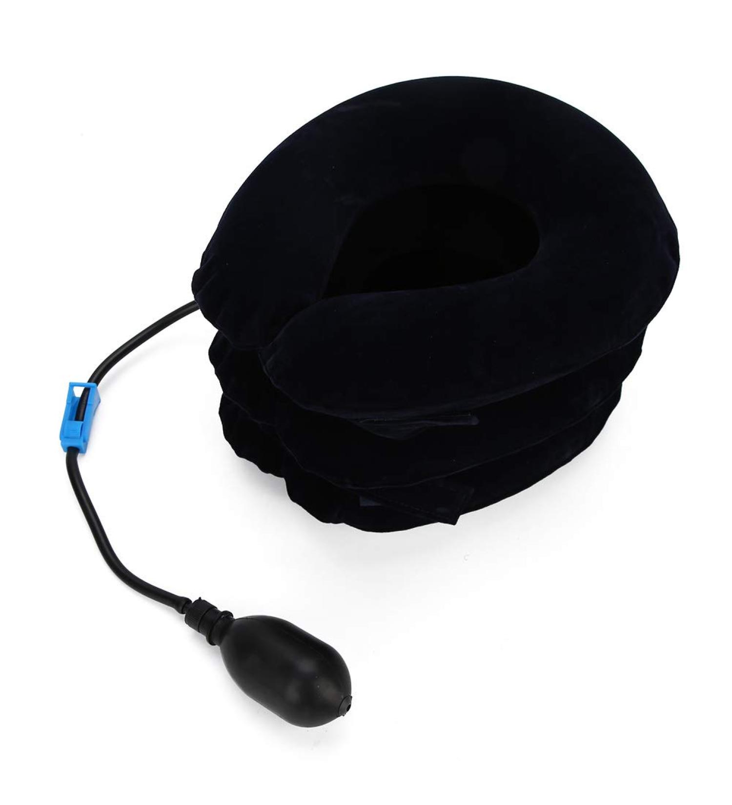 KUIKUI Portable Neck Traction Device Relieve Neck Pain and Fatigue with Ergonomic Design Inflatable Pillow Collar and Adjustable Pressure - Buy Online on GoSupps.com