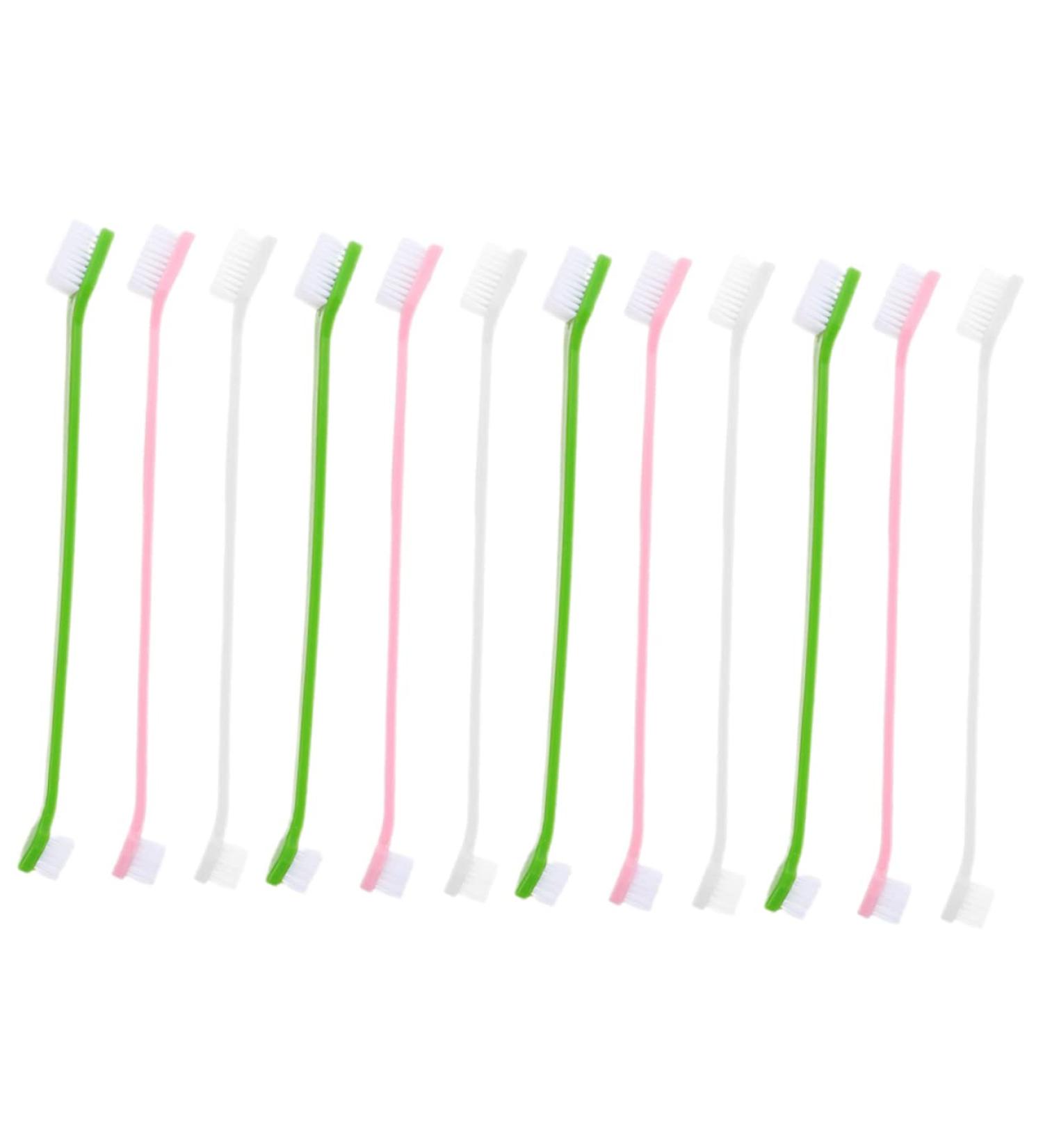 CORHAD 12pcs Double Head Dog Toothbrush Dog Finger Toothbrush Dog Toothbrush Toothpaste Dog Tooth Care Pp - Buy Online on GoSupps.com