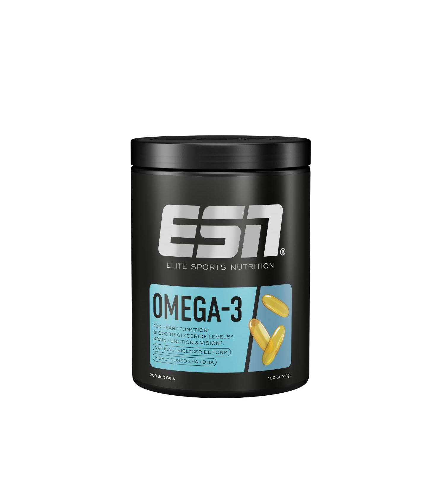 ESN Super Omega-3: 300 Omega-3 Capsules for Optimal Health - International Shipping Available - Buy Online on GoSupps.com