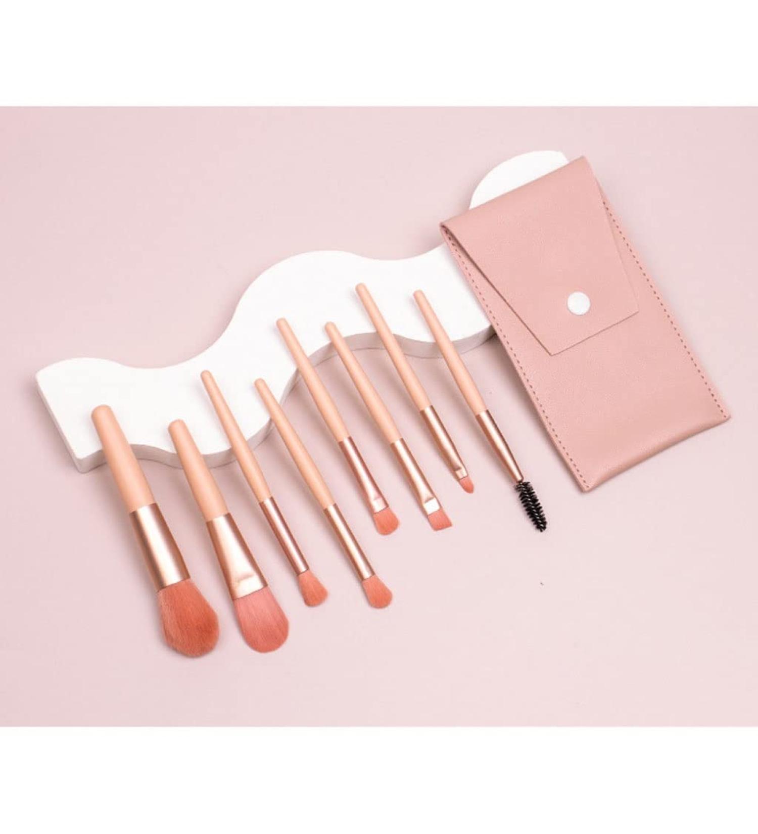 Shop 8-Piece Mini Makeup Brush Set - Portable Eye Shadow Tools for Flawless Application - Buy Online on GoSupps.com