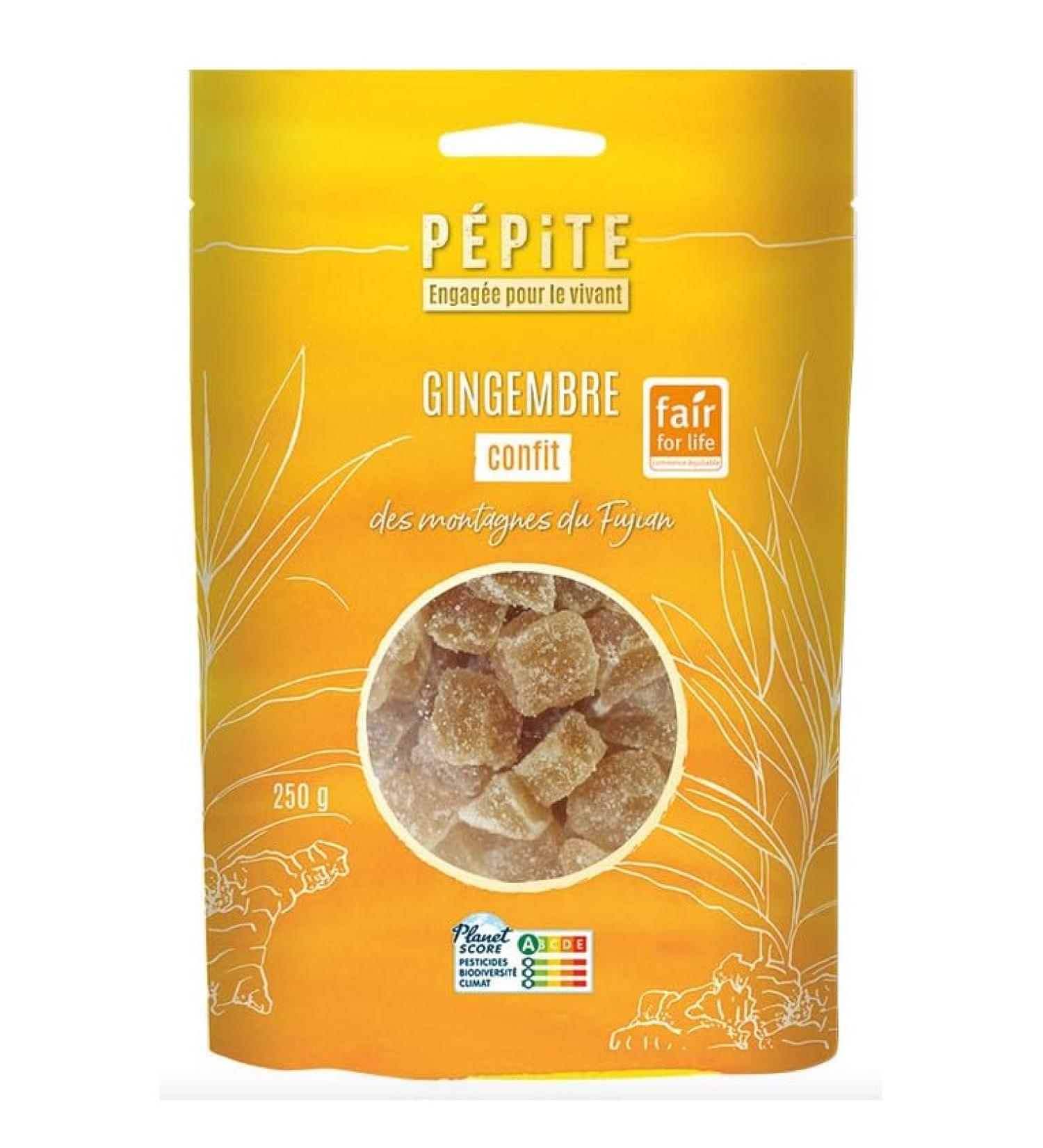 Ginger candied from the Fugian Mountains - Organic - 250g