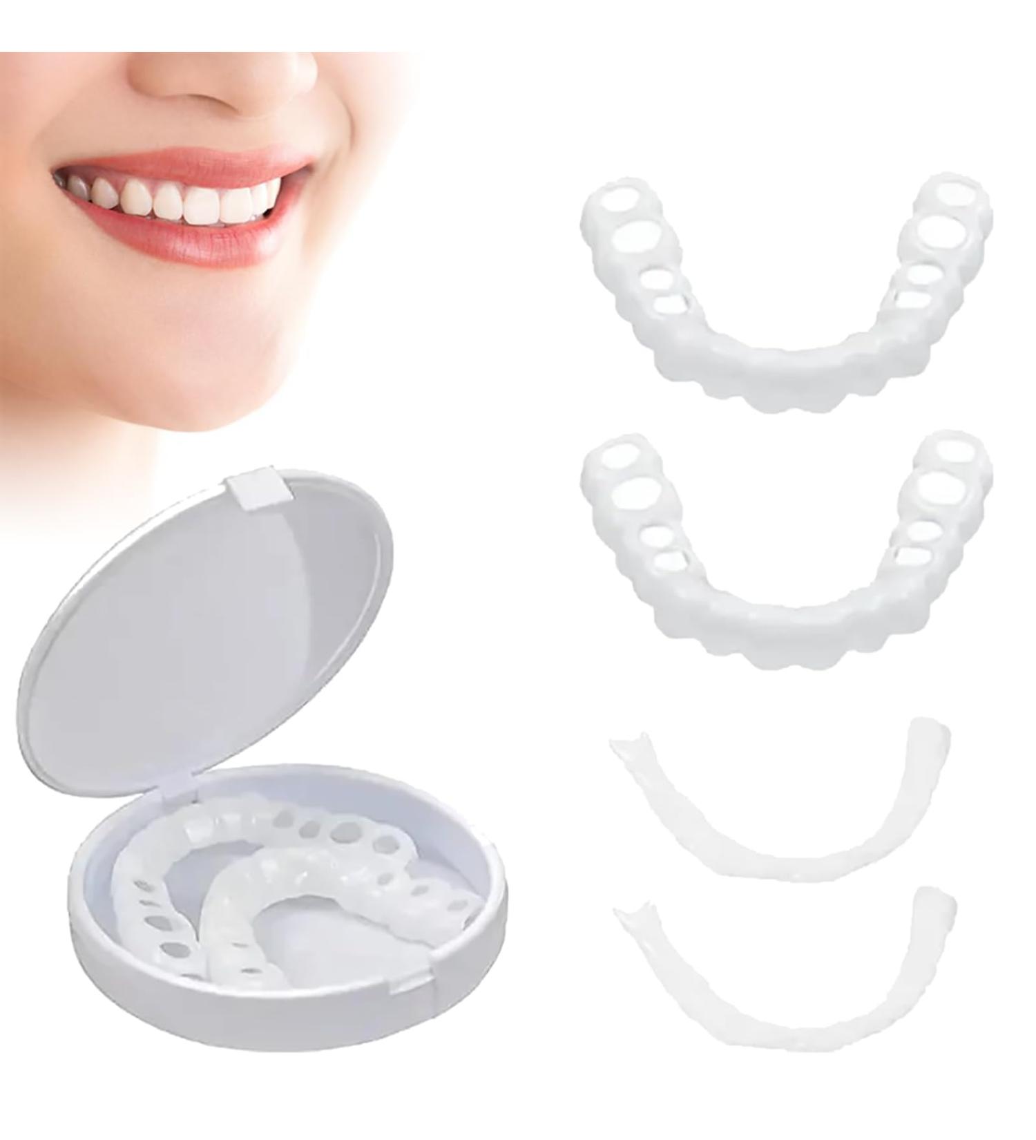 Iksvmsi Protheses Fake Teeth - 2 Pairs of Temporary False Teeth Veneers for Tooth Defects | International Shipping - Buy Online on GoSupps.com