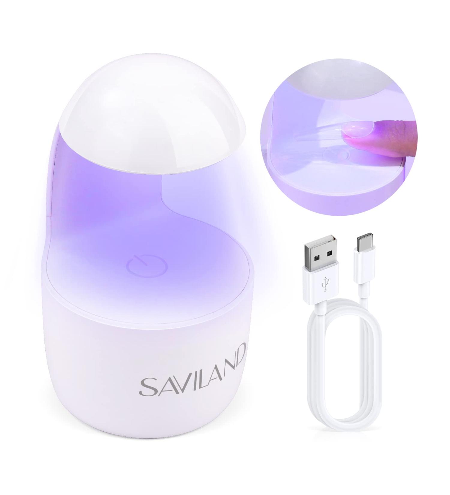 Saviland Mini Nail Lamp Portable UV Light for Quick Nail Drying | Gel Nail Polish Curing for Salon Quality Manicures at Home - Buy Online on GoSupps.com