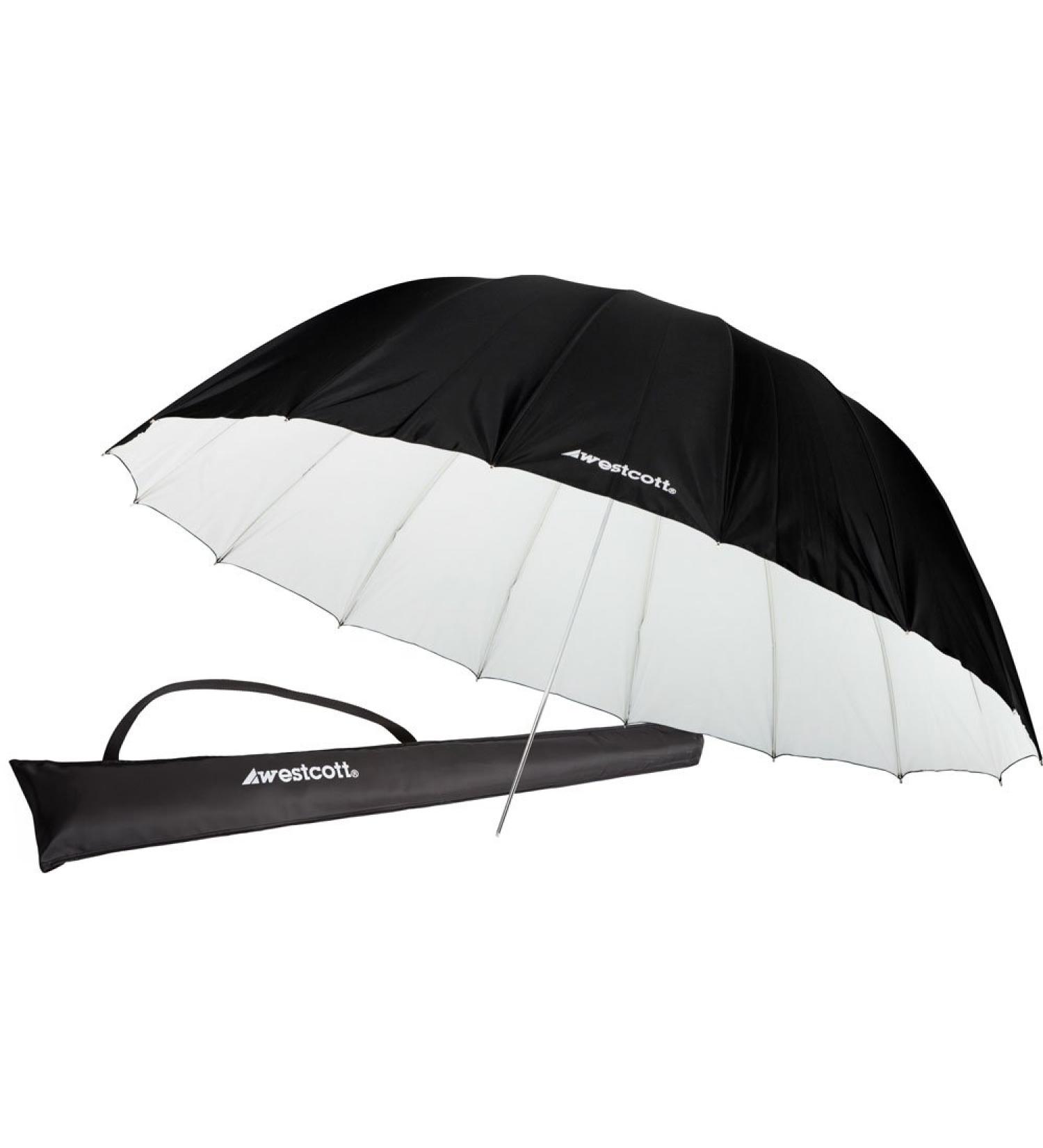 Westcott 4634 7-Ft White/Black Parabolic Umbrella - Buy Online on GoSupps.com