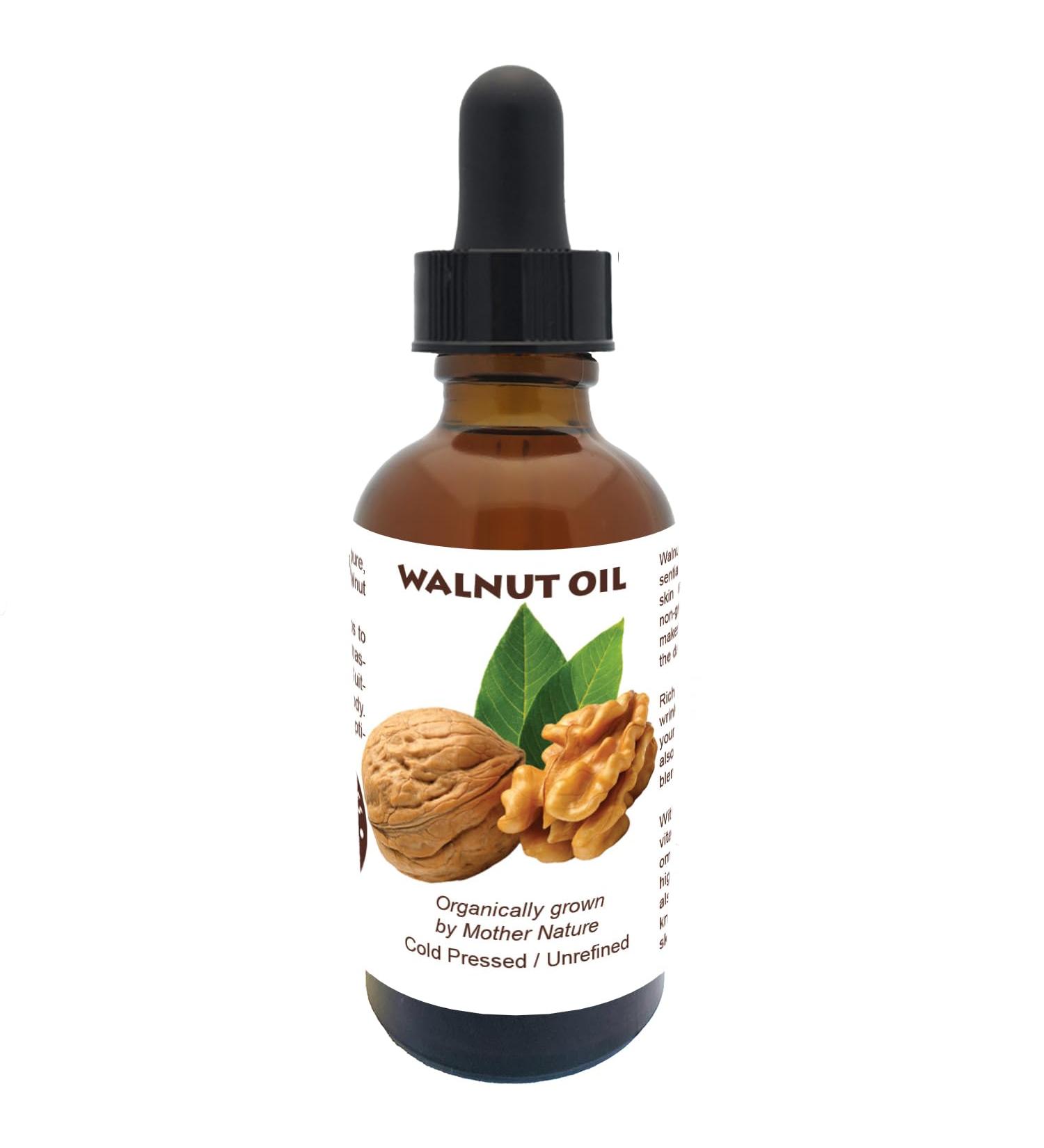 Best Nature's Cosmetics Pure Walnut Oil organic, cold pressed, unrefied moisturizing, nourishing for radiant skin and strong and soft hairs 1 fl oz / 30 ml 1 Fl Oz (Pack of 1) - Buy Online on GoSupps.com