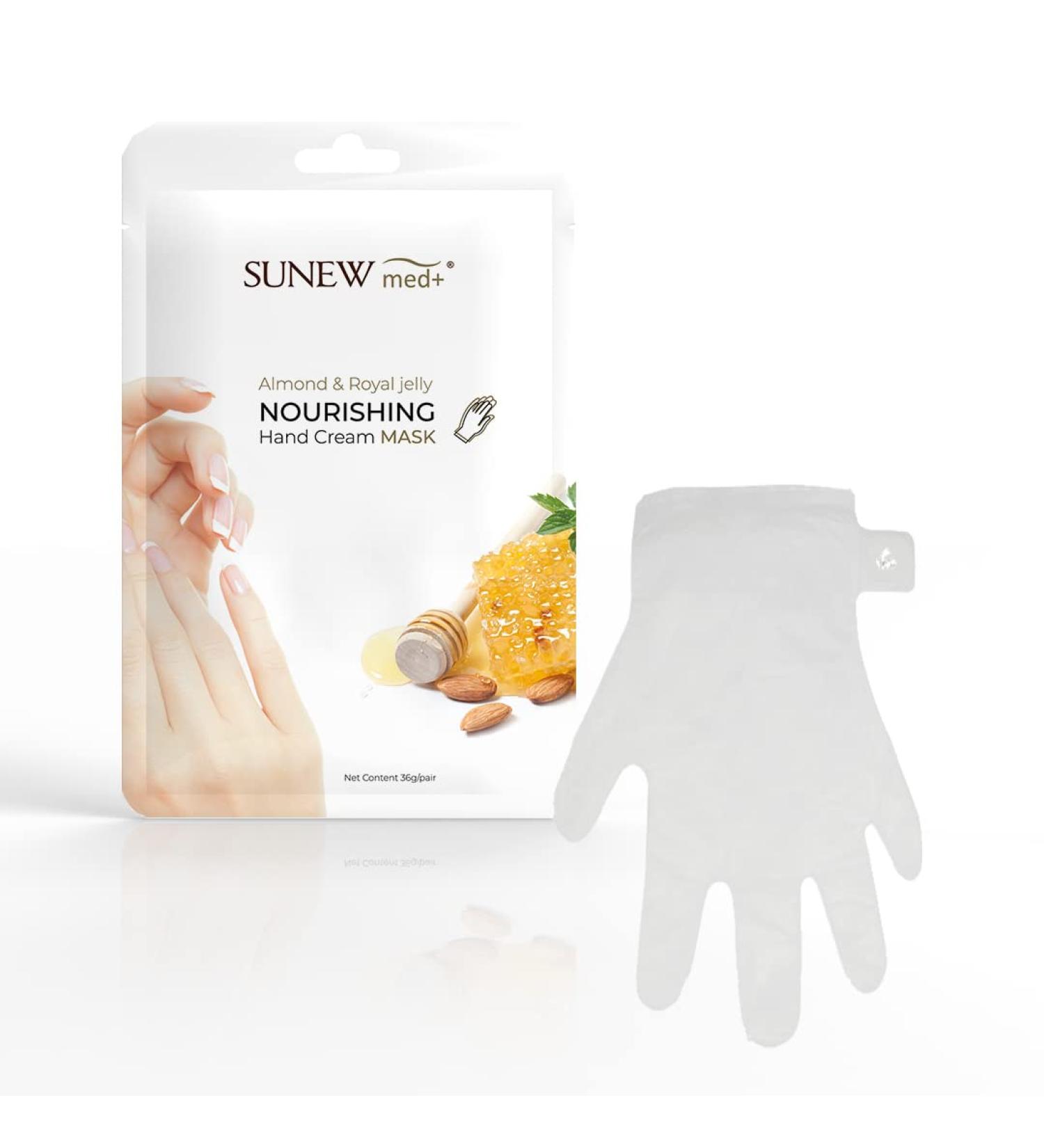 SUNEWmed+ Rejuvenating hand mask with almond oil and royal jelly regenerating nourishing and moisturizing gloves