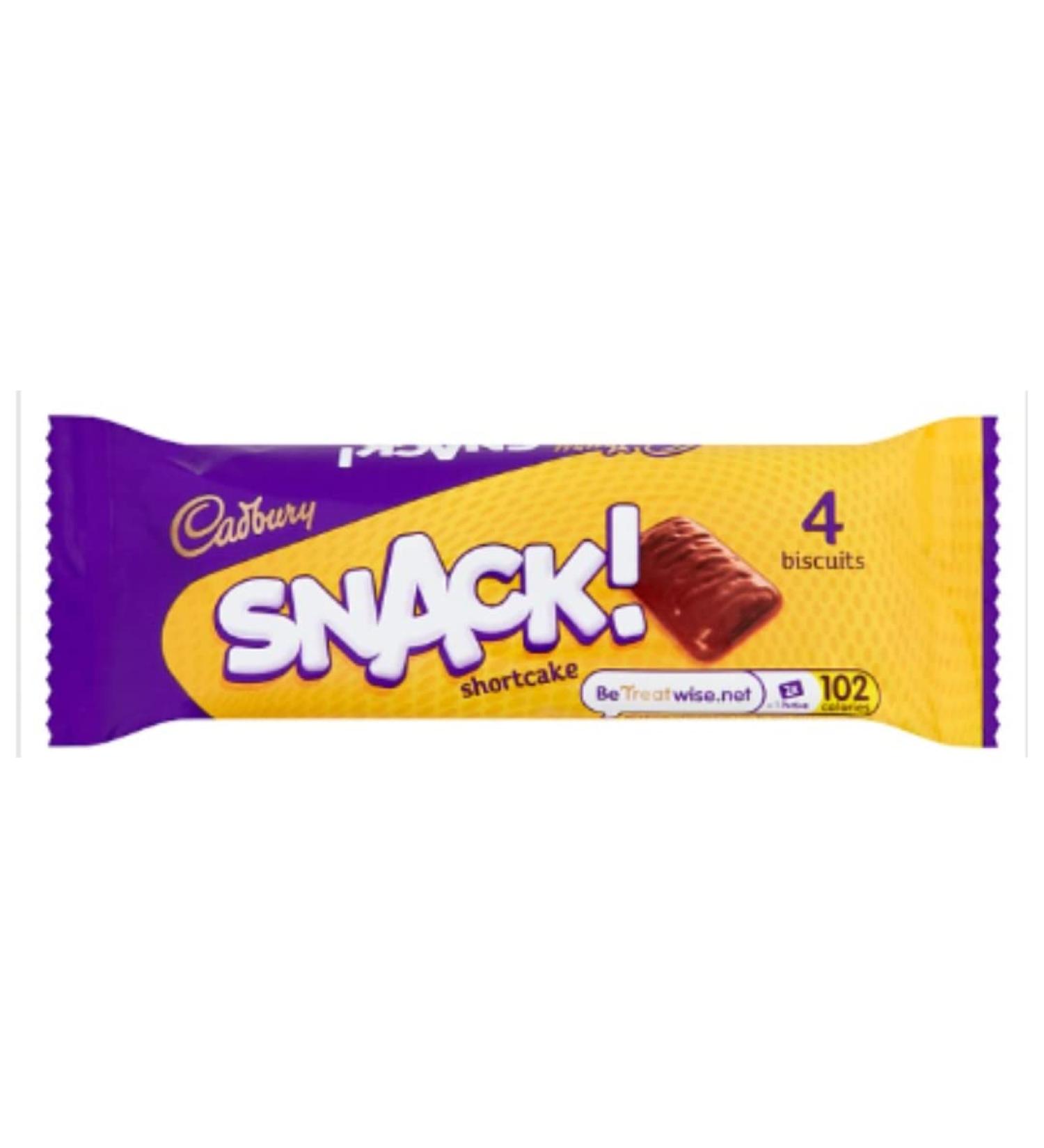 Cadbury Snack Shortcake Chocolate Biscuit 40g x Case of 36
