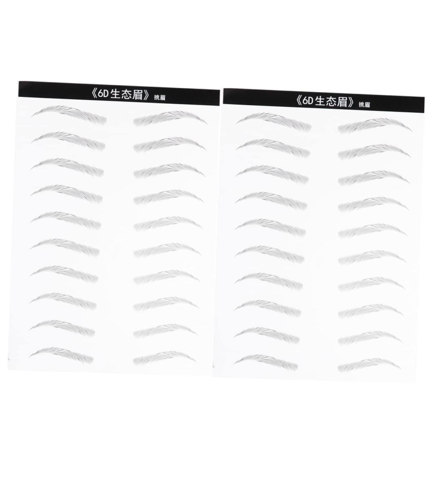 DOITOOL 6 Sheets Pairs Artificial Eyebrow Patch Eyebrowsb Eyebrow Makeup Tools Eyebrow Stickers Hair 3d - Buy Online on GoSupps.com