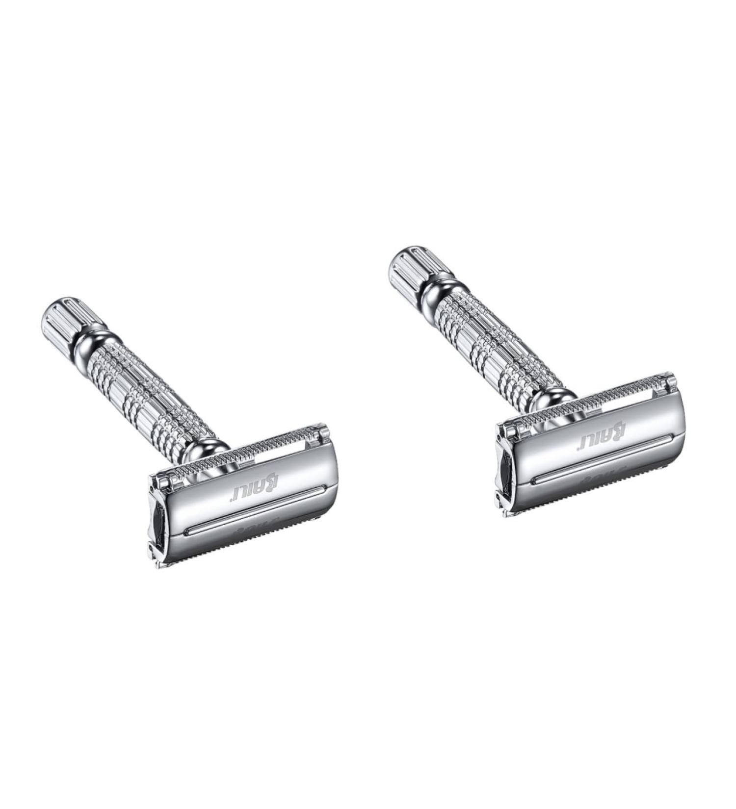 Beaupretty Manual Shaver Set - 2pcs Old Style Metal Razor for Beard & Face Shaving | Safety Razor - Buy Online on GoSupps.com