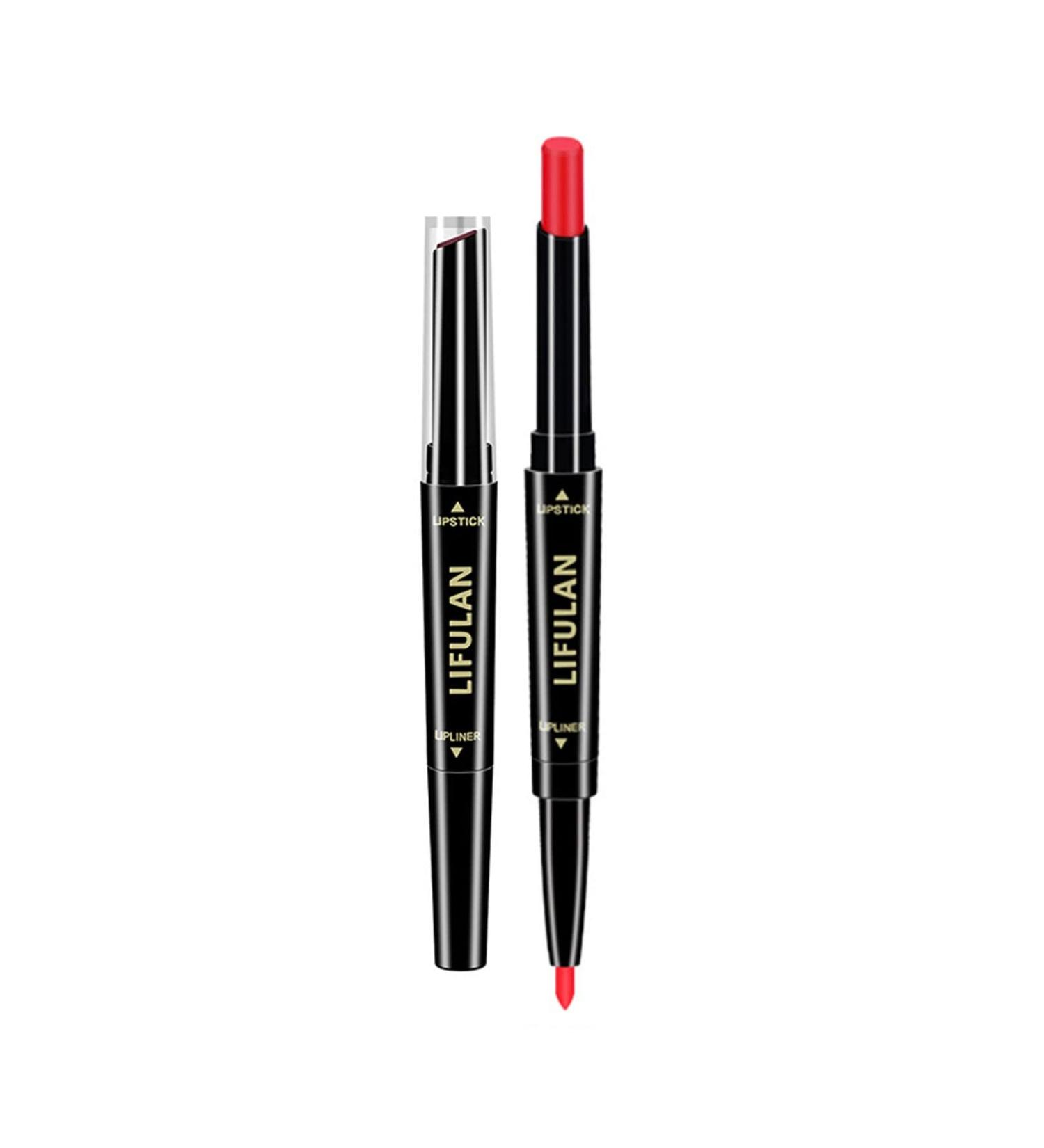 Buy 2-in-1 Lipstick & Lipliner Set - Creamy Matte Finish Highly Pigmented Long-Lasting | International Shipping - Buy Online on GoSupps.com