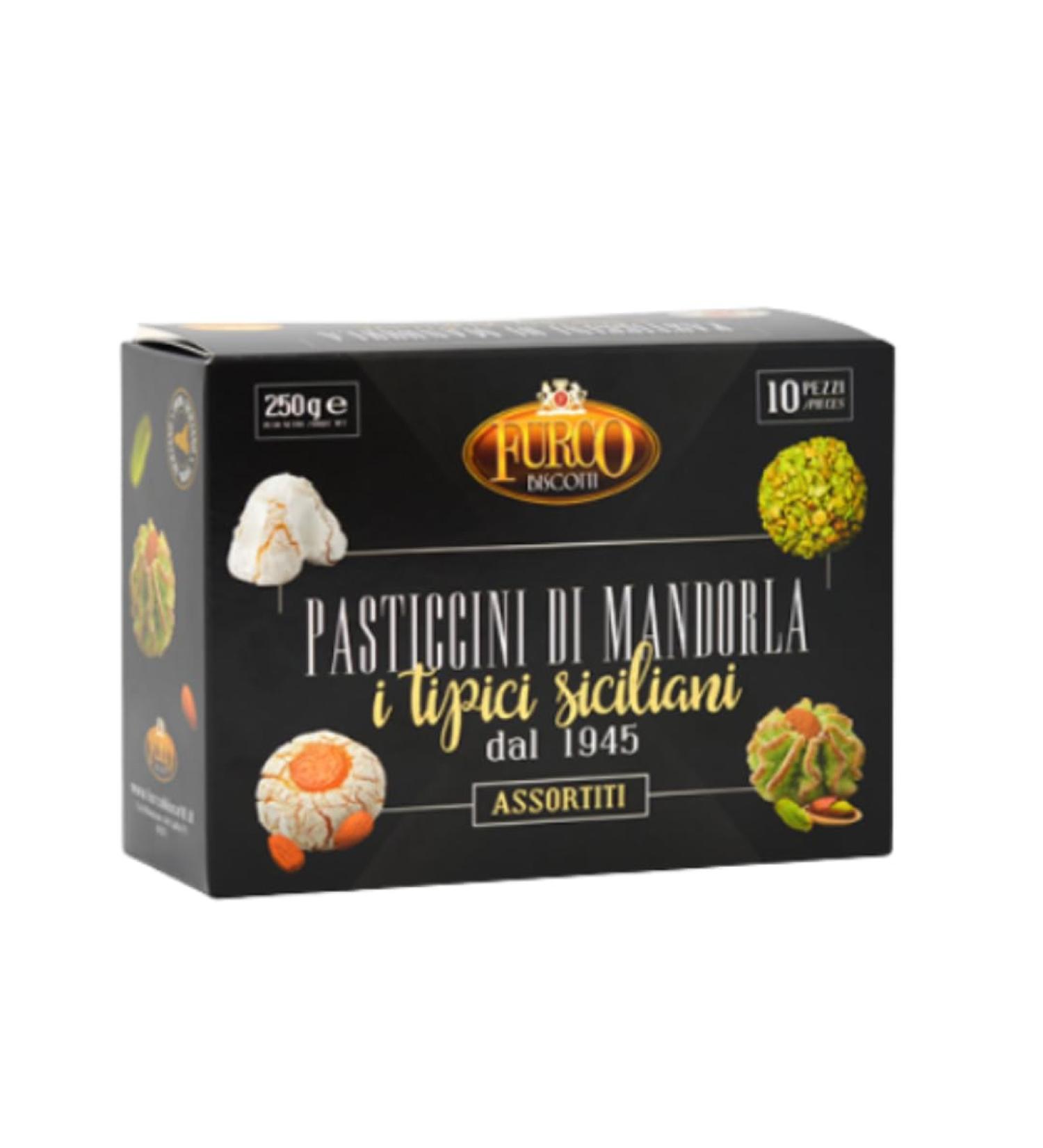 Almond pastries "typical Sicilians" in assorted boxes 250g - Buy Online on GoSupps.com