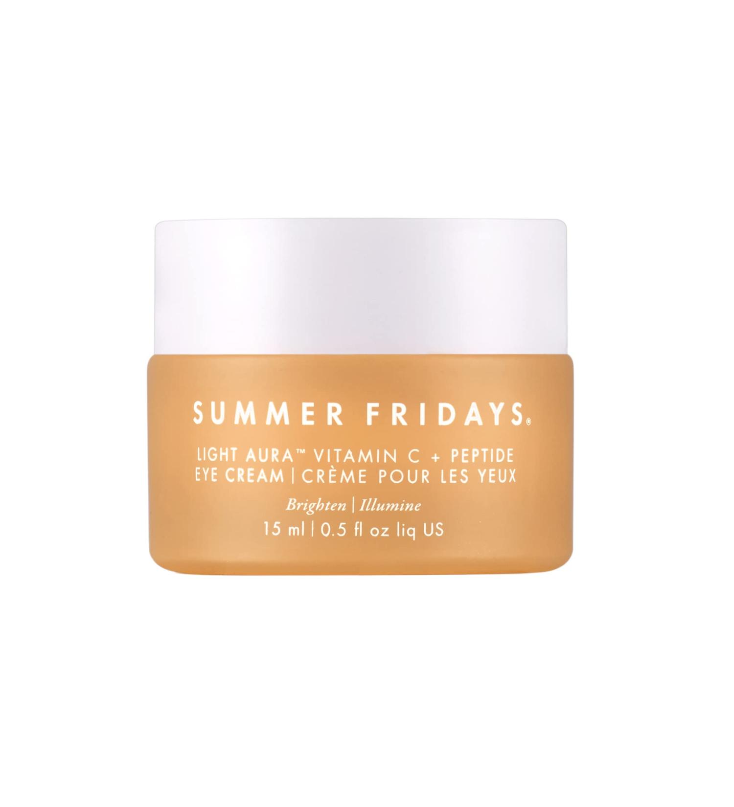 Summer Fridays Light Aura Eye Cream - Vitamin C + Peptide Formula for Brightening, Tightening & Illuminating (0.5 Fl Oz) - Buy Online on GoSupps.com