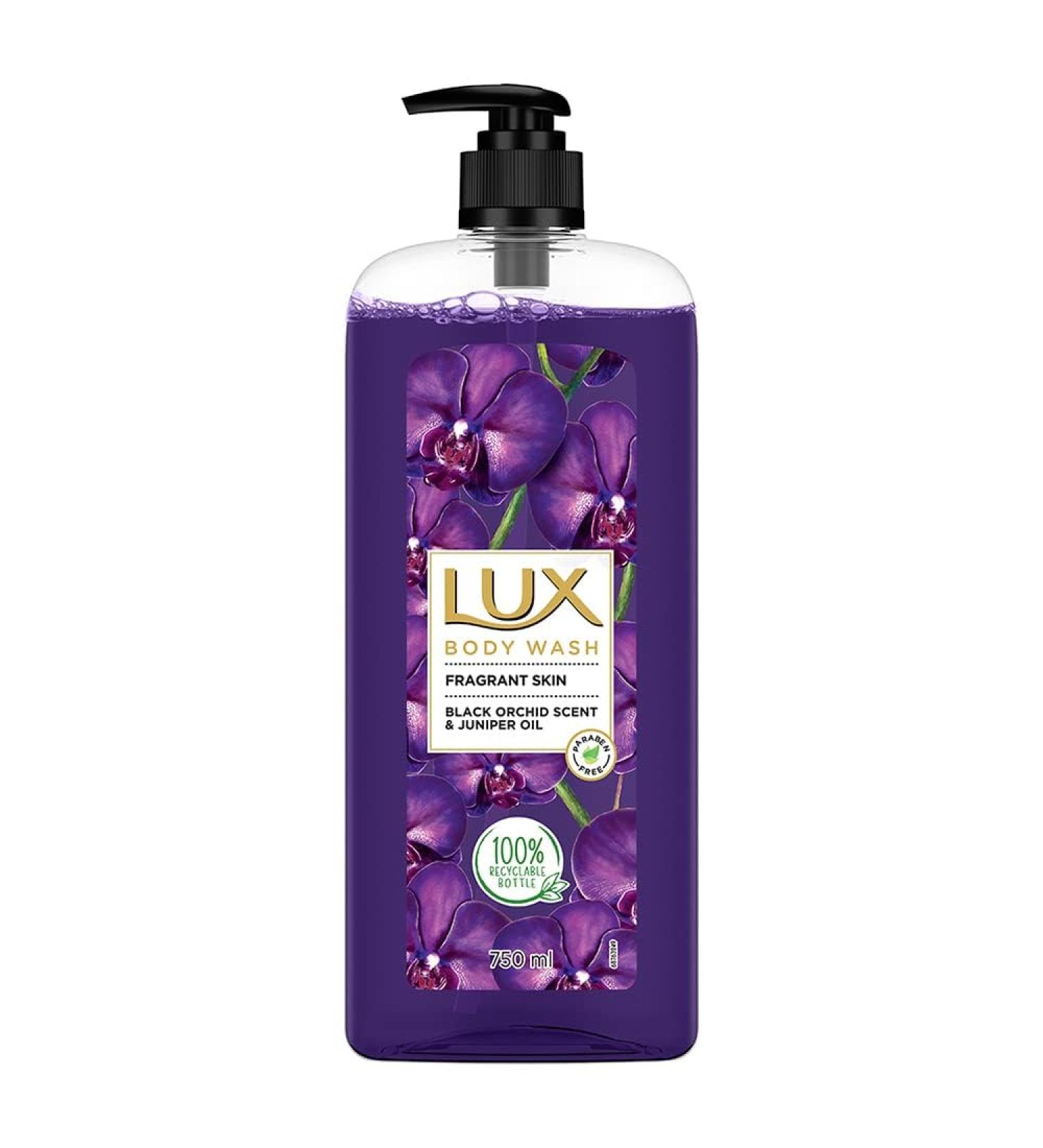 Lux Body Wash - Black Orchid & Juniper Oil 750ml SuperSaver XL Pump Paraben Free Extra Foam Long Lasting Fragrance - Buy Online on GoSupps.com