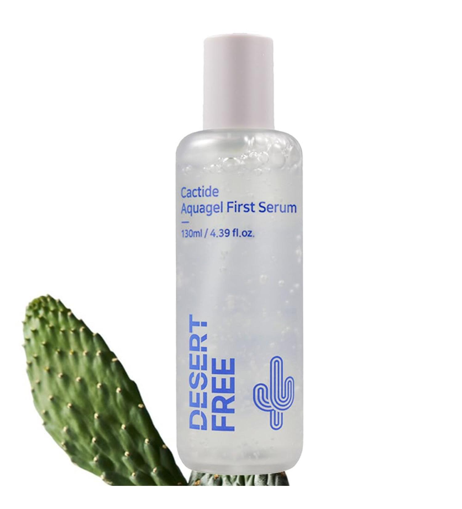 Desert Free Cactide Aquagel First Serum 130ml Korean Skin Care Collagen Peptide Hydrating Toner & Serum | All-in-One Face Moisturizer Gel with Cactus Extract + Centella HA Complex 4.39 Fl Oz (Pack of 1) - Buy Online on GoSupps.com