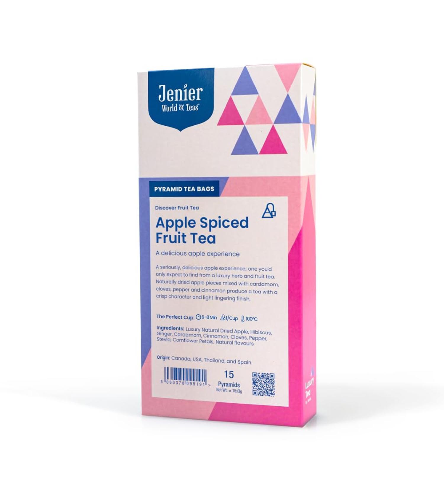Apple Spiced Fruit Tea - 15 Biodegradable Pyramid Tea Bags