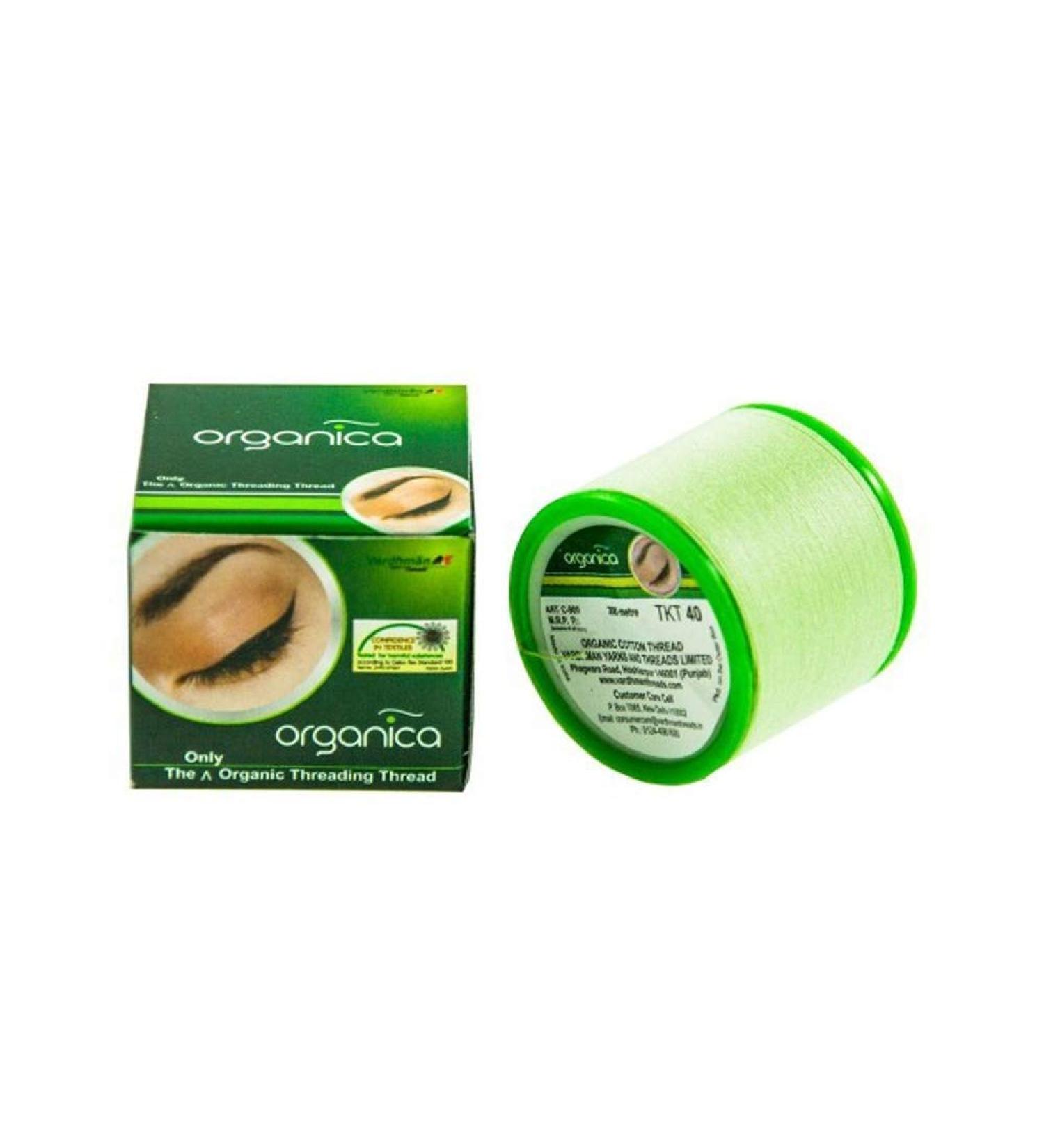 Organica Organic Face & Eyebrow Threading Thread - 1 Spool for Makeup, Dermaplaning, Hair Removal - Epilator Tool - Buy Online on GoSupps.com