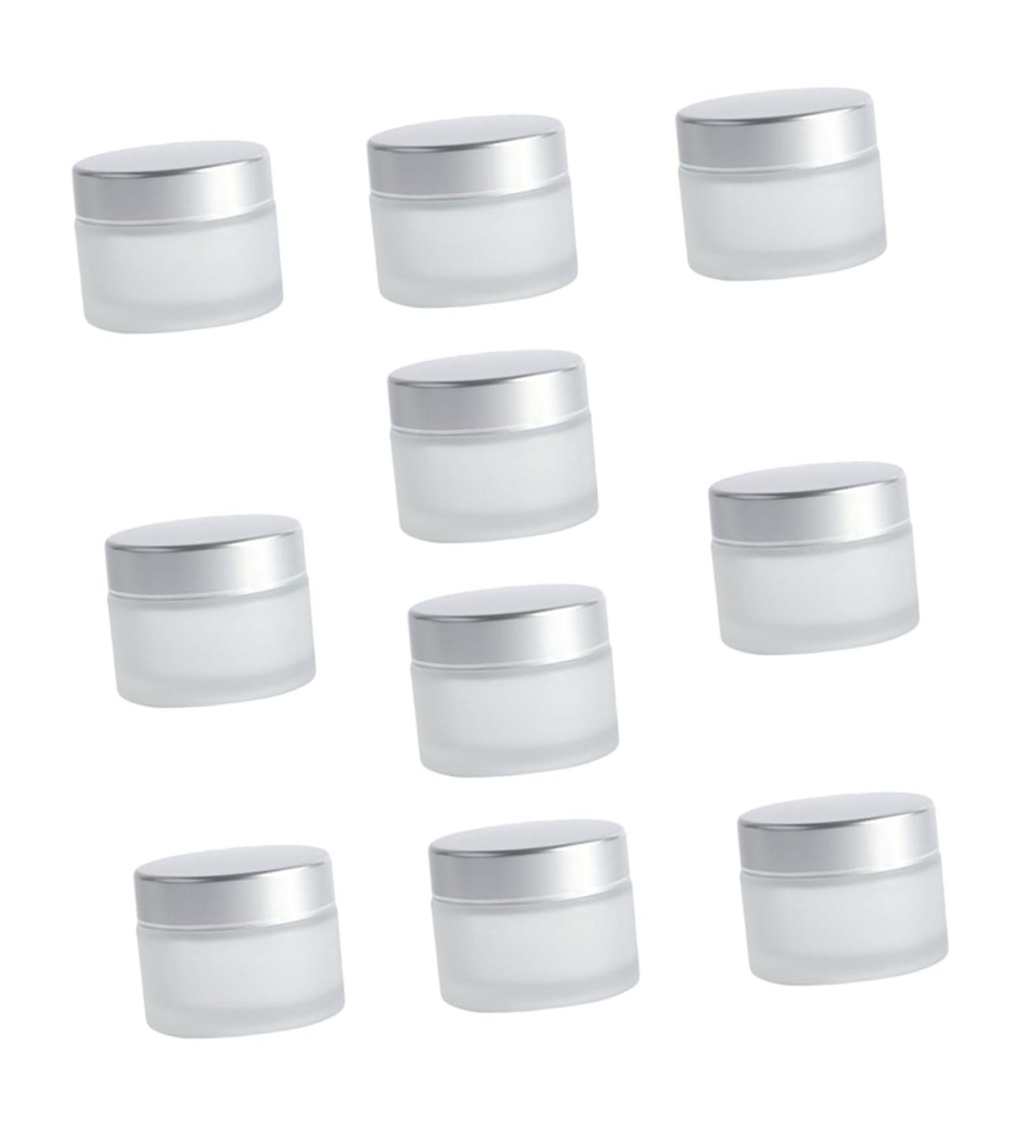 Beaupretty Cream Tin Cream small terrarium cream containers with lids glass terrarium with lid container with lid sample containers with lids terrariums cosmetic empty Cosmetic Travel Jar 3.5 2.6cm Transparent - Buy Online on GoSupps.com