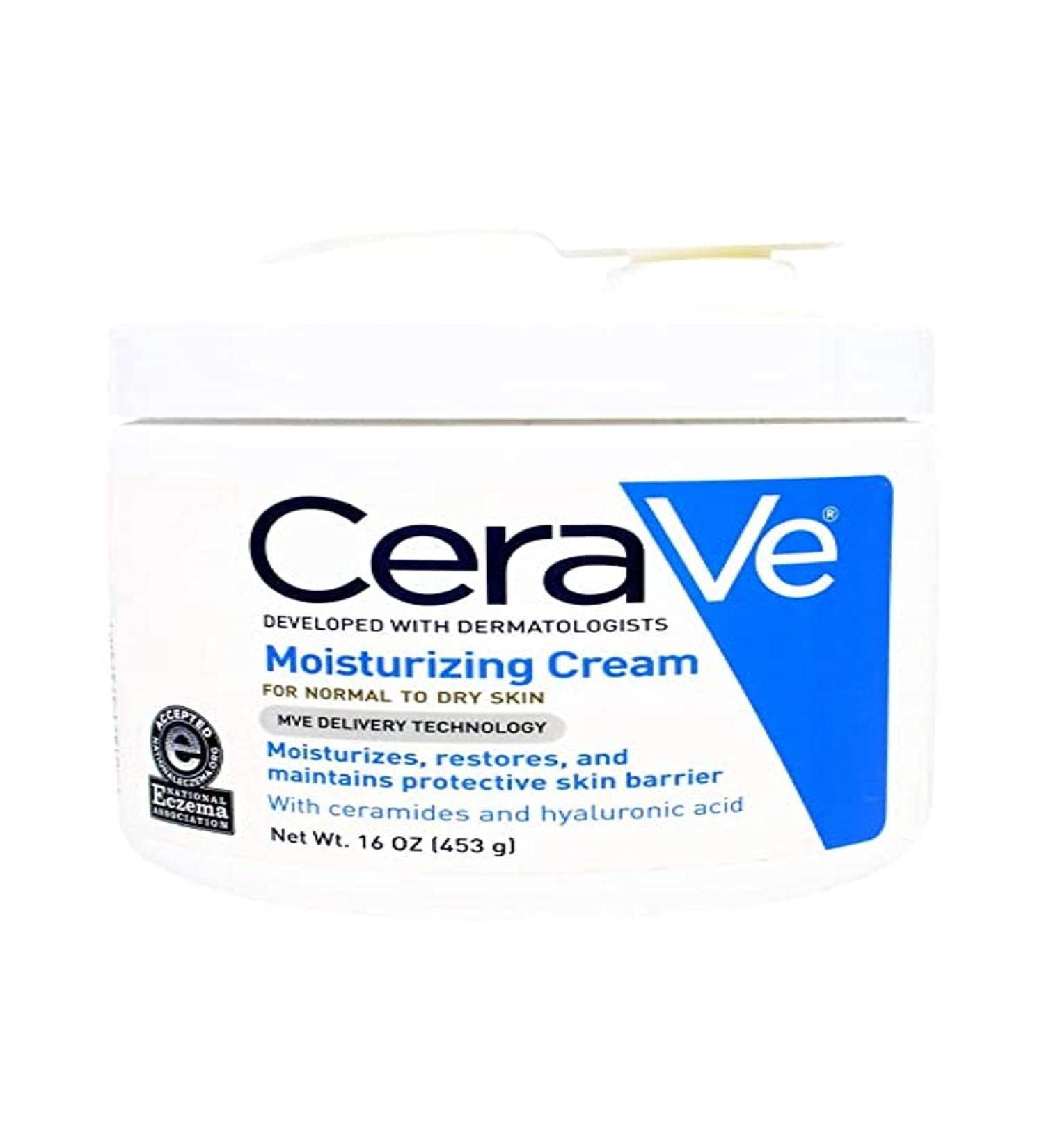 CeraVe Moisturizing Cream with Pump 16 oz - Hydrating Skincare for Dry Skin - Buy Online on GoSupps.com