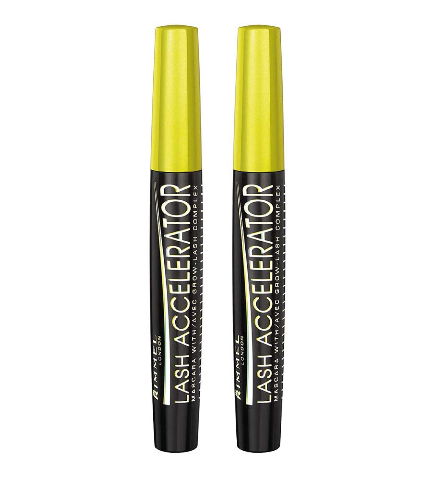 Rimmel Lash Accelerator Mascara Black - Pack of 2 | Lengthening and Volumizing Formula - Buy Online on GoSupps.com