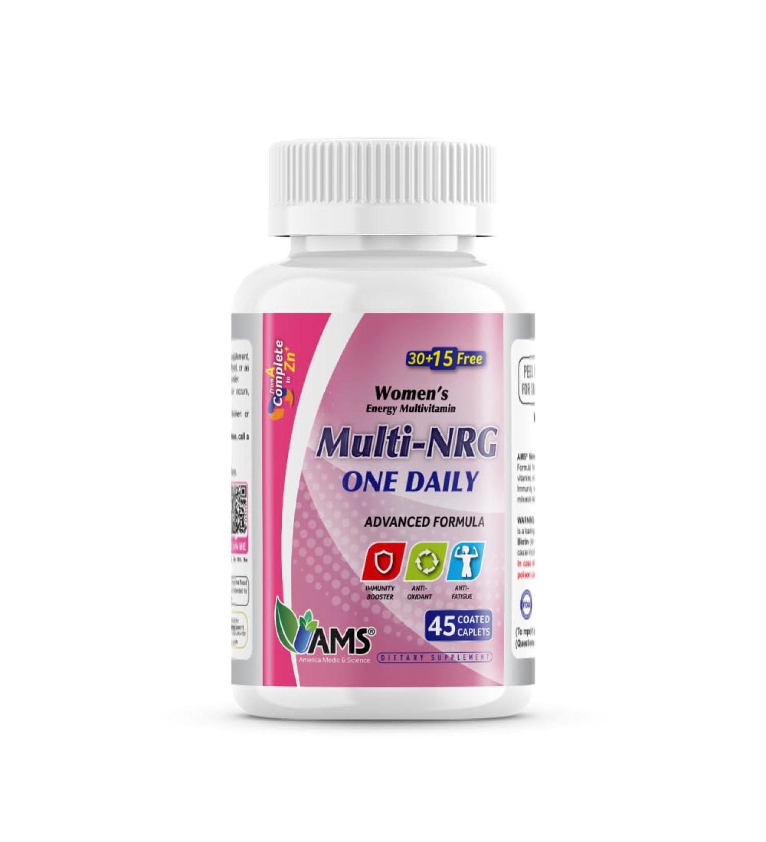 America Medic & Science Multivitamins for Women Multi-NRG 45 Coated Caplets One Daily Immune Support Supplements Vitamin C & B Complex Vital Micro-Nutrients & Natural Herbal Ingredients. 45 Count (Pack of 1) - Buy Online on GoSupps.com