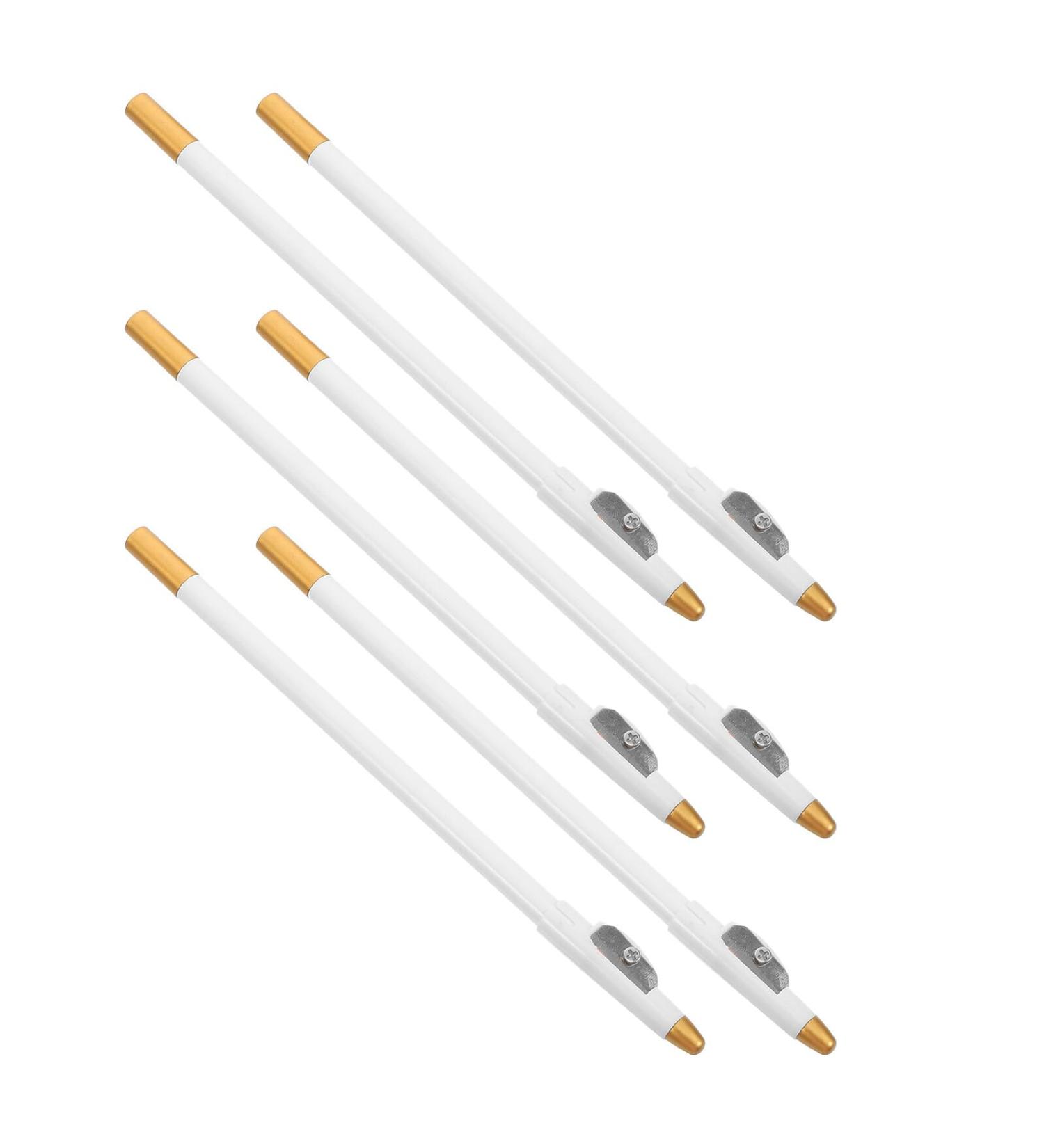 GALPADA Lot de 6 Crayons Multifonctions Blancs en Bois avec Taille-Crayon Int gr Waterproof pour Sourcils Eyeliner et Barbe Maquillage Pr cis et Longue Tenue Retouches Voyage - Buy Online on GoSupps.com