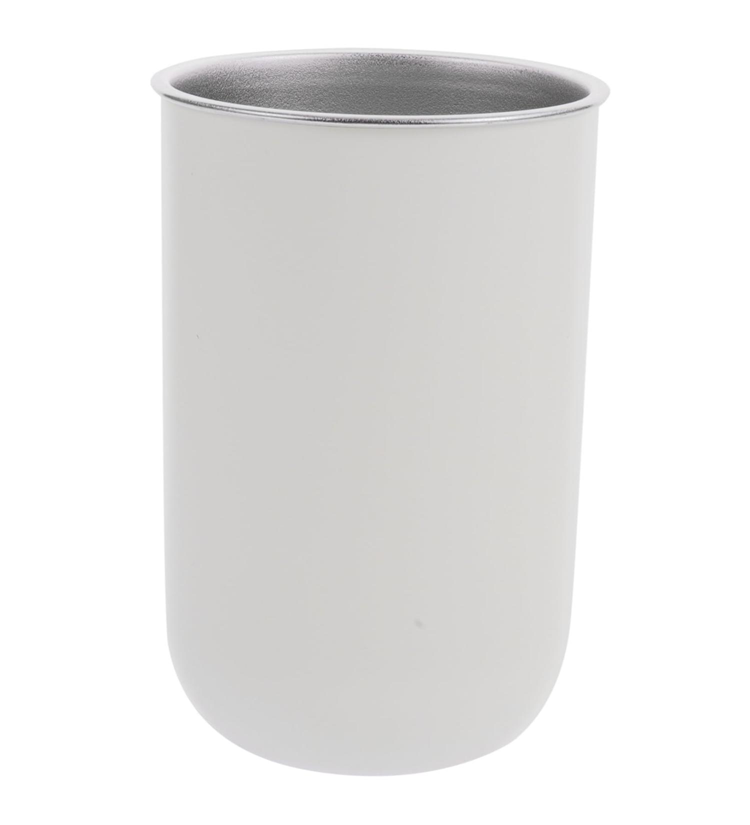 Buy Homsfou Stainless Steel Toothbrush Organizer Cup for Kids - Stylish Bathroom Toothbrush Holder - White 12x8cm - Buy Online on GoSupps.com