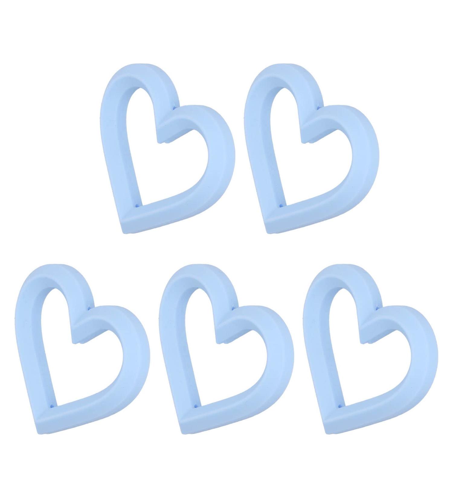 Light Blue Silicone Heart Shaped Toddler Teether Flexible Anti-Eating Baby Teething Toy for Home | Shop Internationally - Buy Online on GoSupps.com