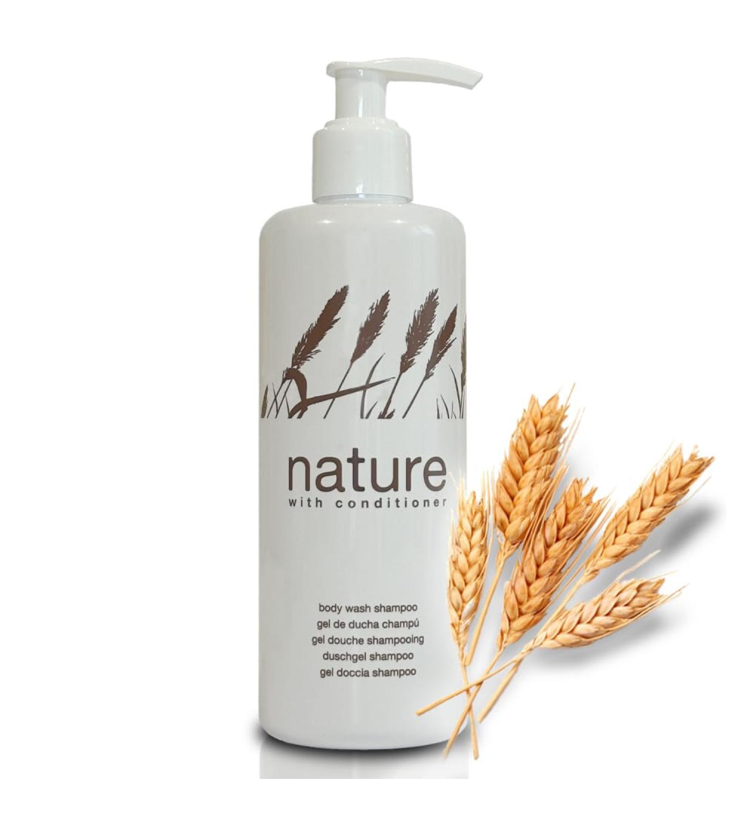 GPQ GPQ - 2-in-1 Natural Gel/Shampoo | 12 x 300ml Bottles | 93% Natural Origin | Amenities Hotel | With Conditioner Paraben-Free | Hotel B&B Camping Country House | Made in EU