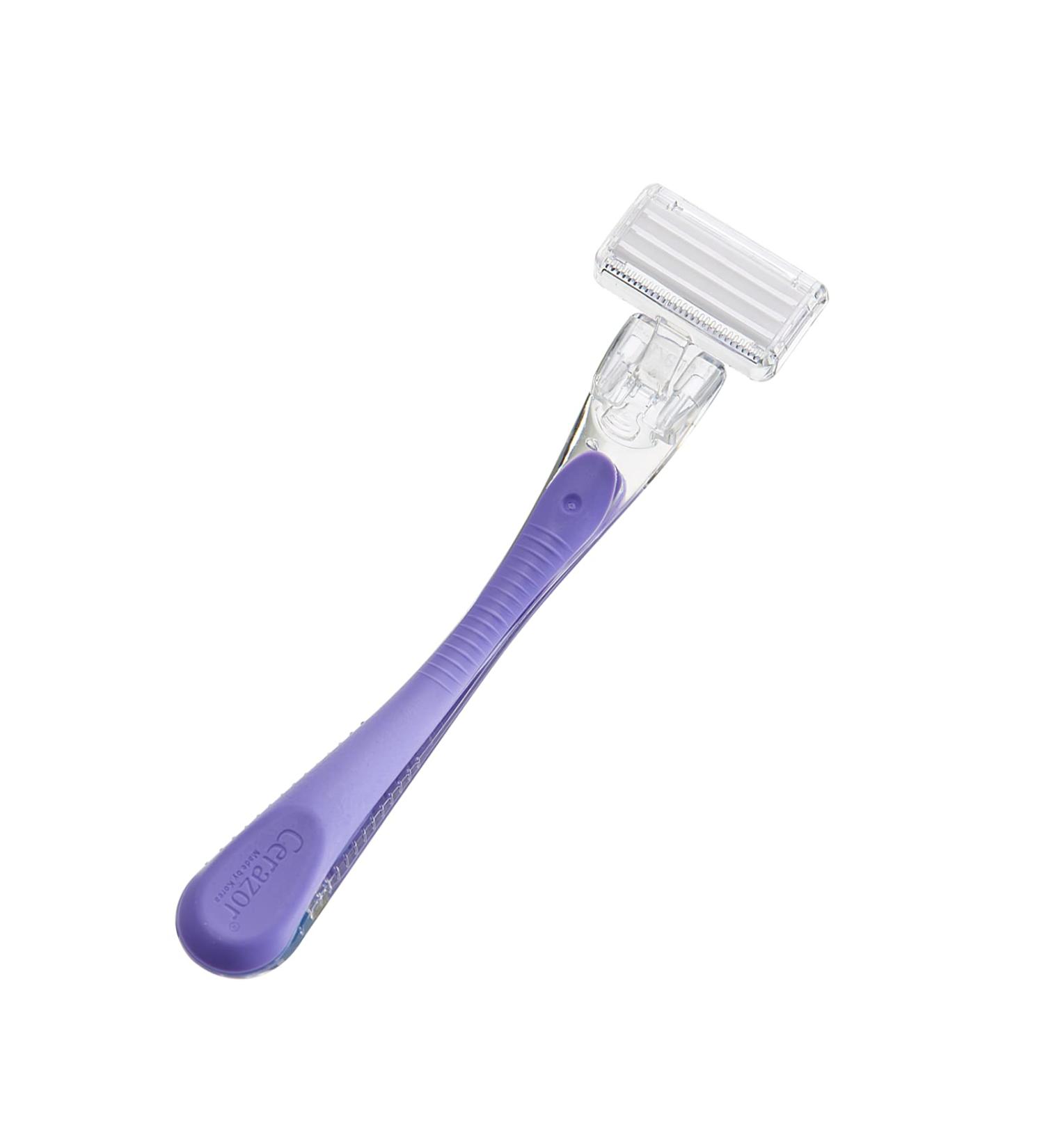 Cerazor Purple Ceramic Razor for Women - No Metal Allergy & Skin Damage Shaver | Safe Stylish & Effective - Buy Online on GoSupps.com